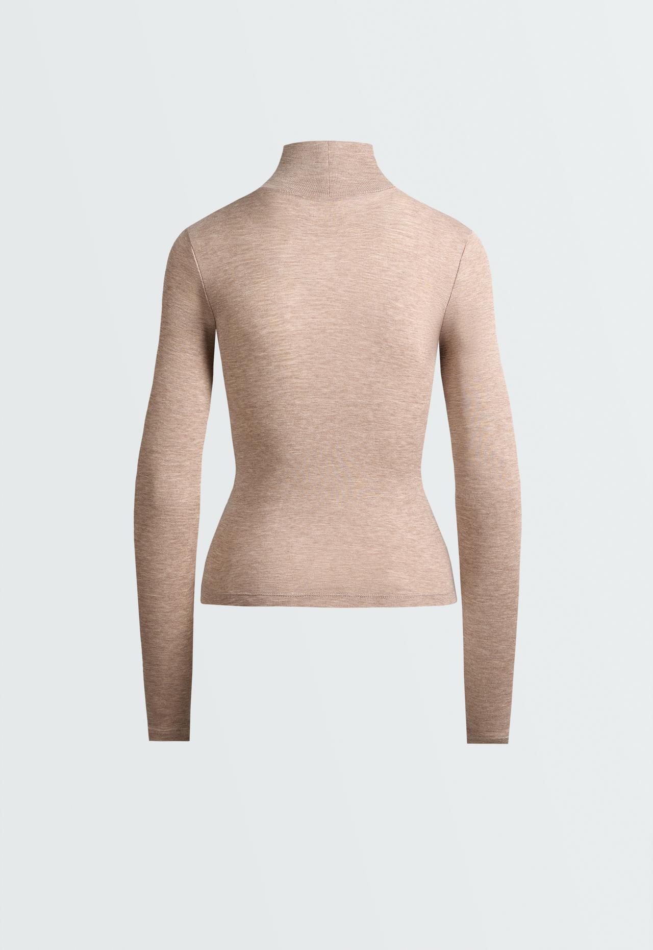 T-shirt base layer rib — MINK MELANGE