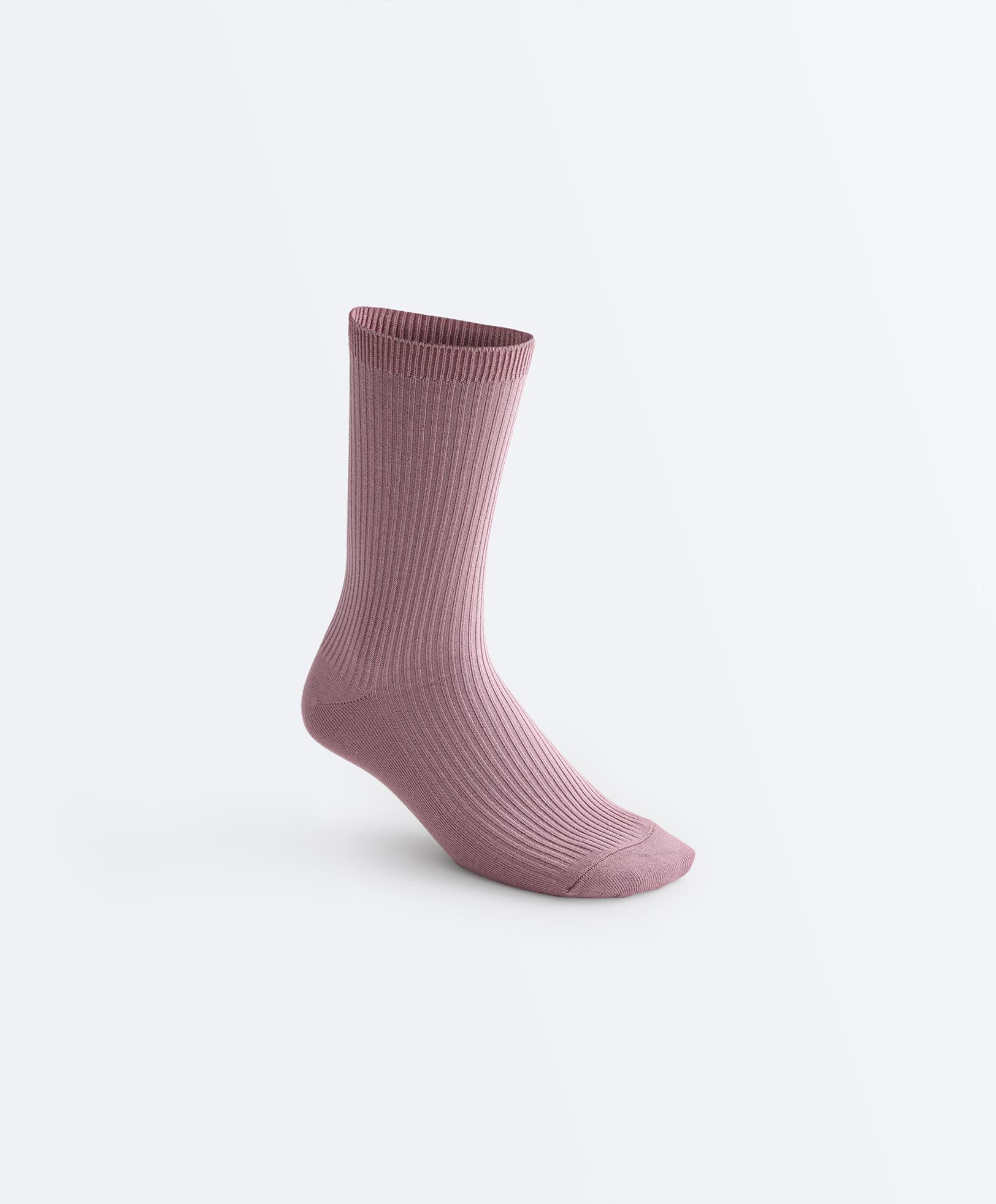 5 pairs of cotton blend classic socks — VINTAGE PINK