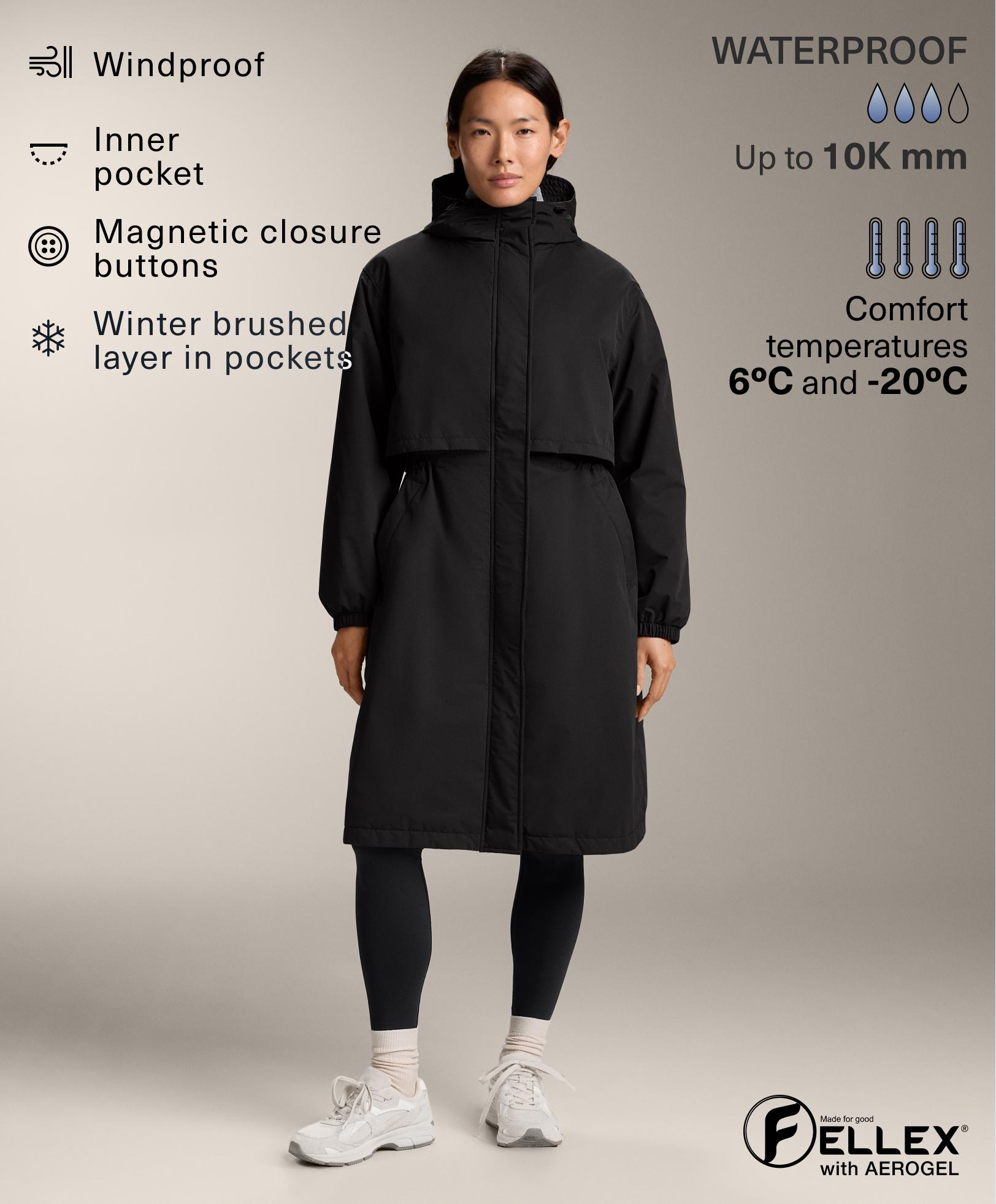 FELLEX® with AEROGEL 10k waterproof long padded jacket FELLEX® with AEROGEL 10k waterproof long padded jacket