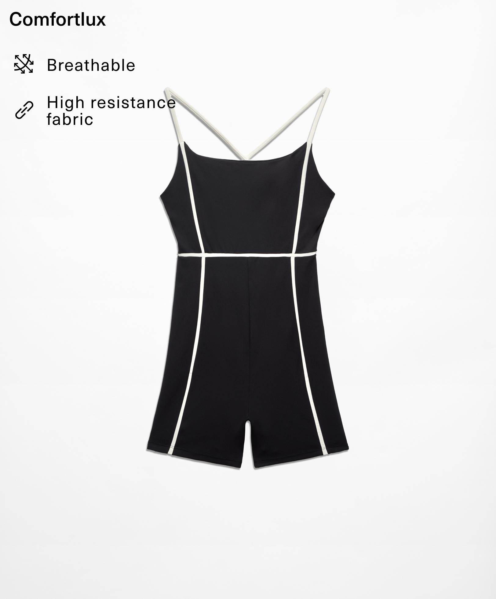 Comfortlux piping short jumpsuit