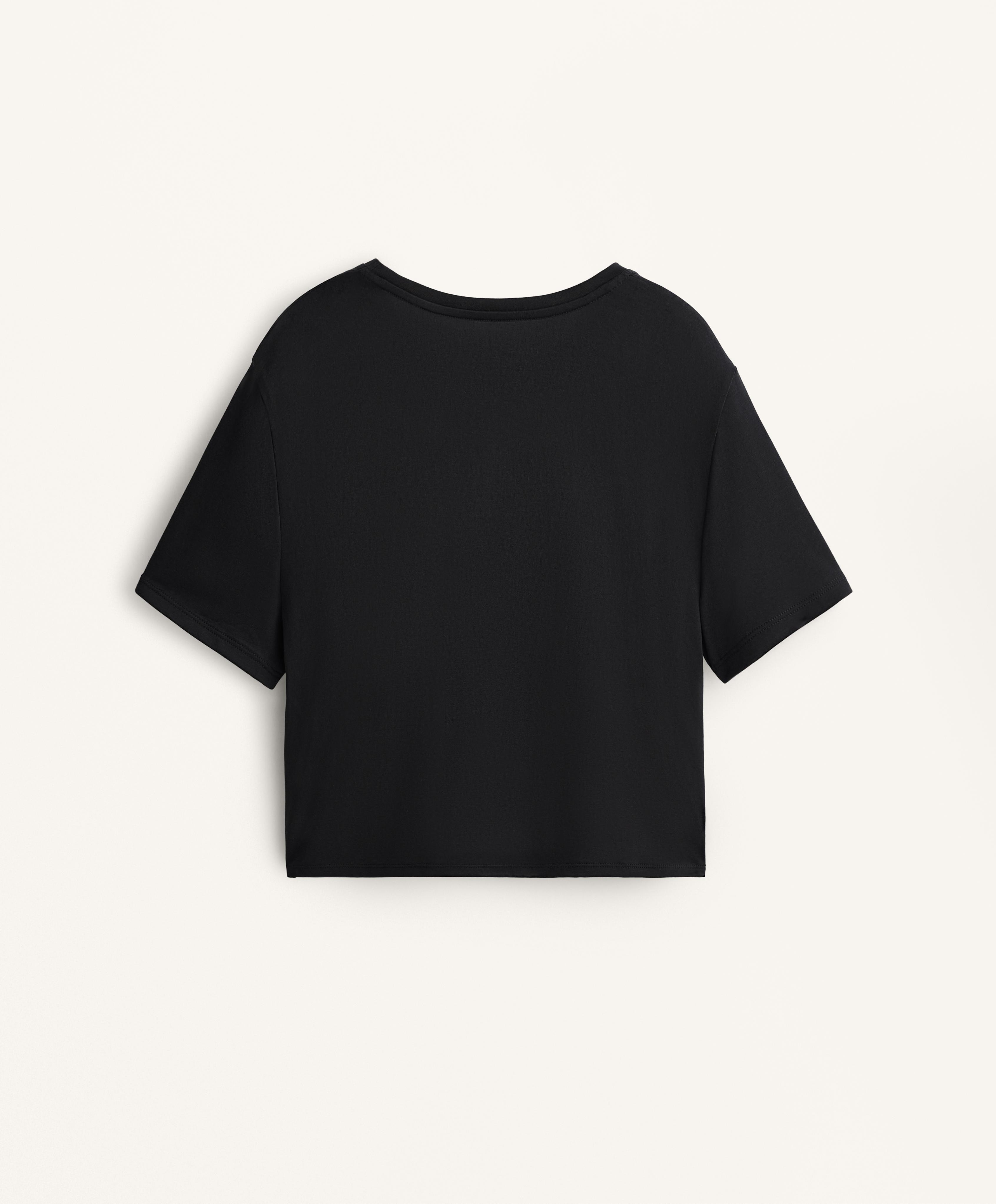 Modal karışımlı düğümlü kısa kollu tişört Modal karışımlı düğümlü kısa kollu tişört