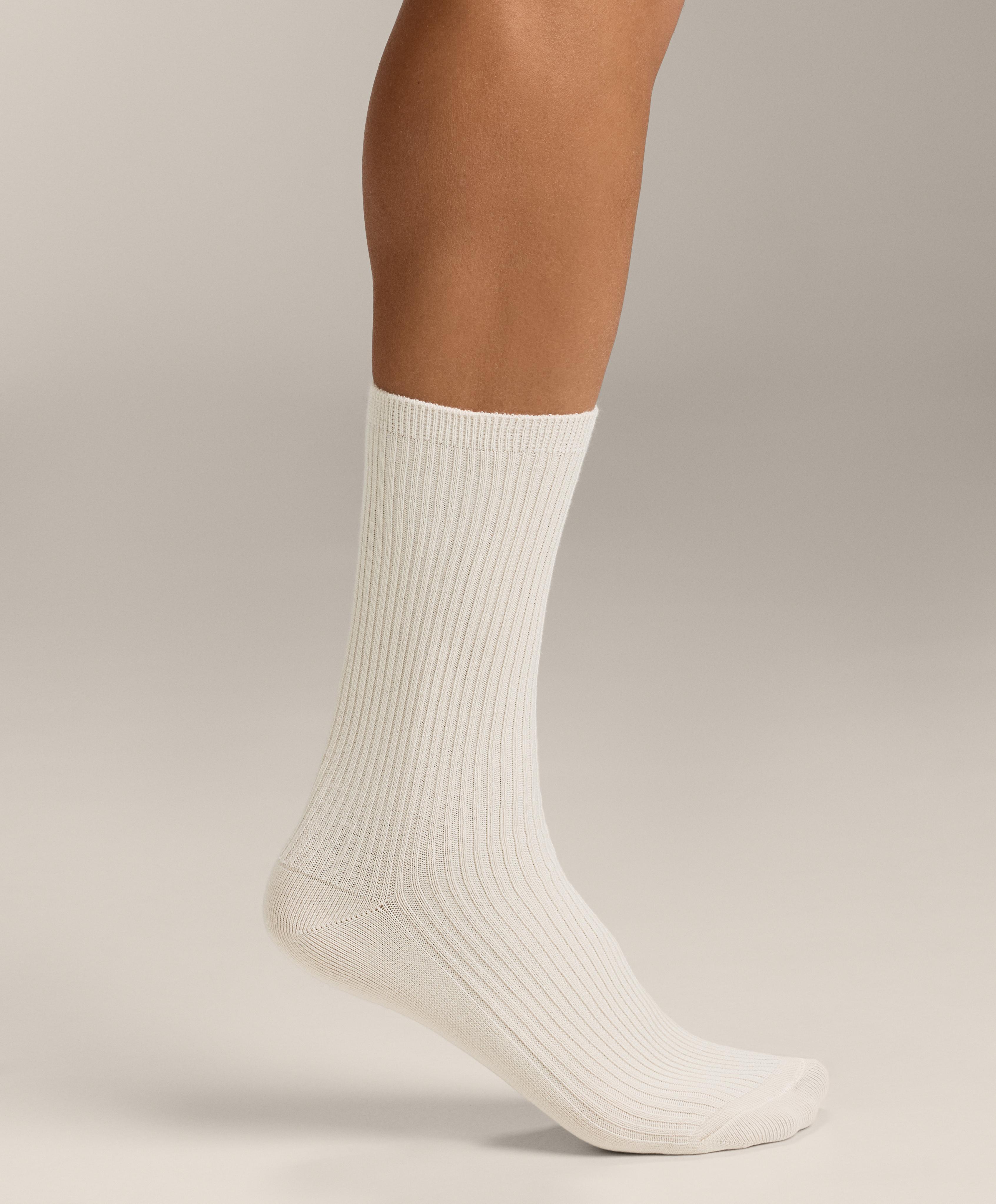 5 pairs of cotton blend classic socks — GREEN BEIGE