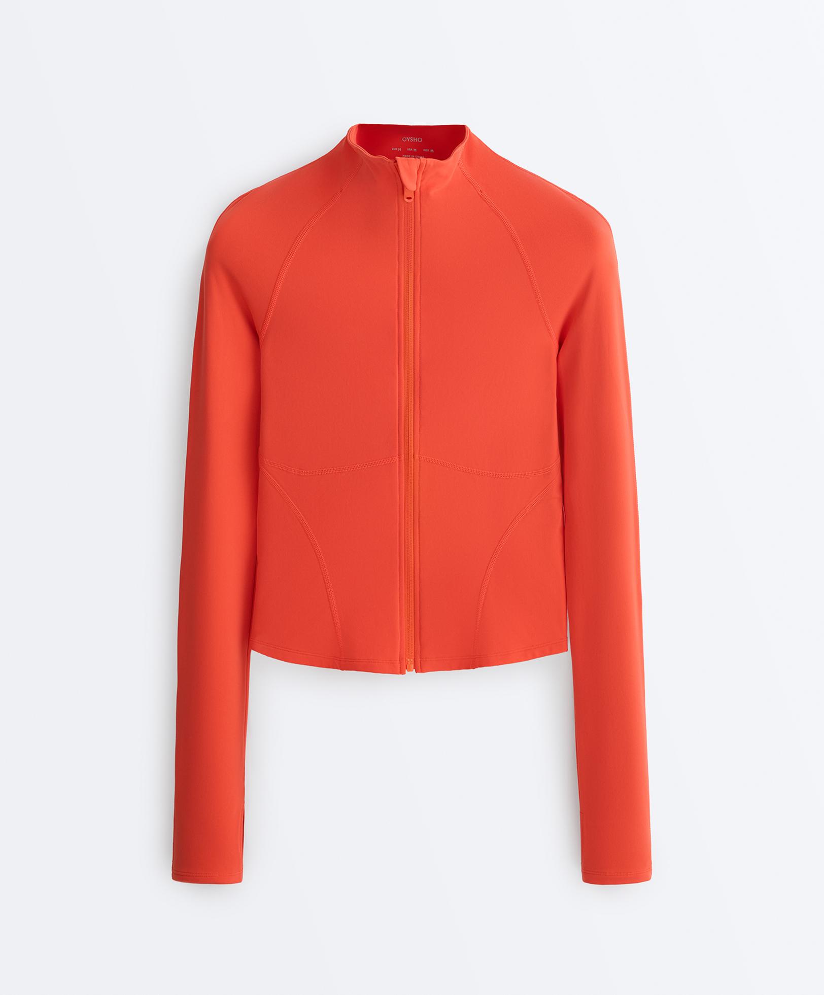 Light warm technical jacket with seams — BRIGHT ORANGE