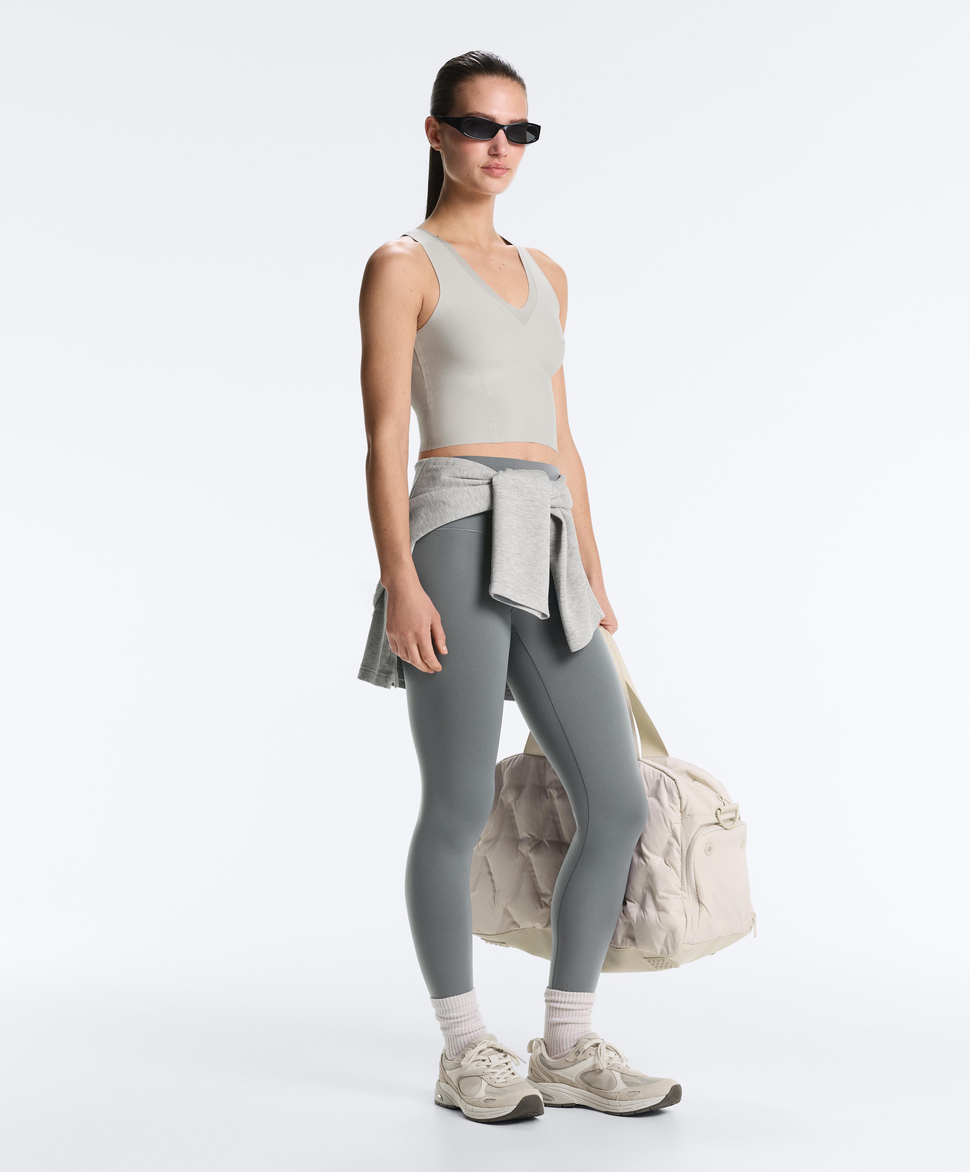 Perfect-adapt strap tank top — PALE GREY-BLUE