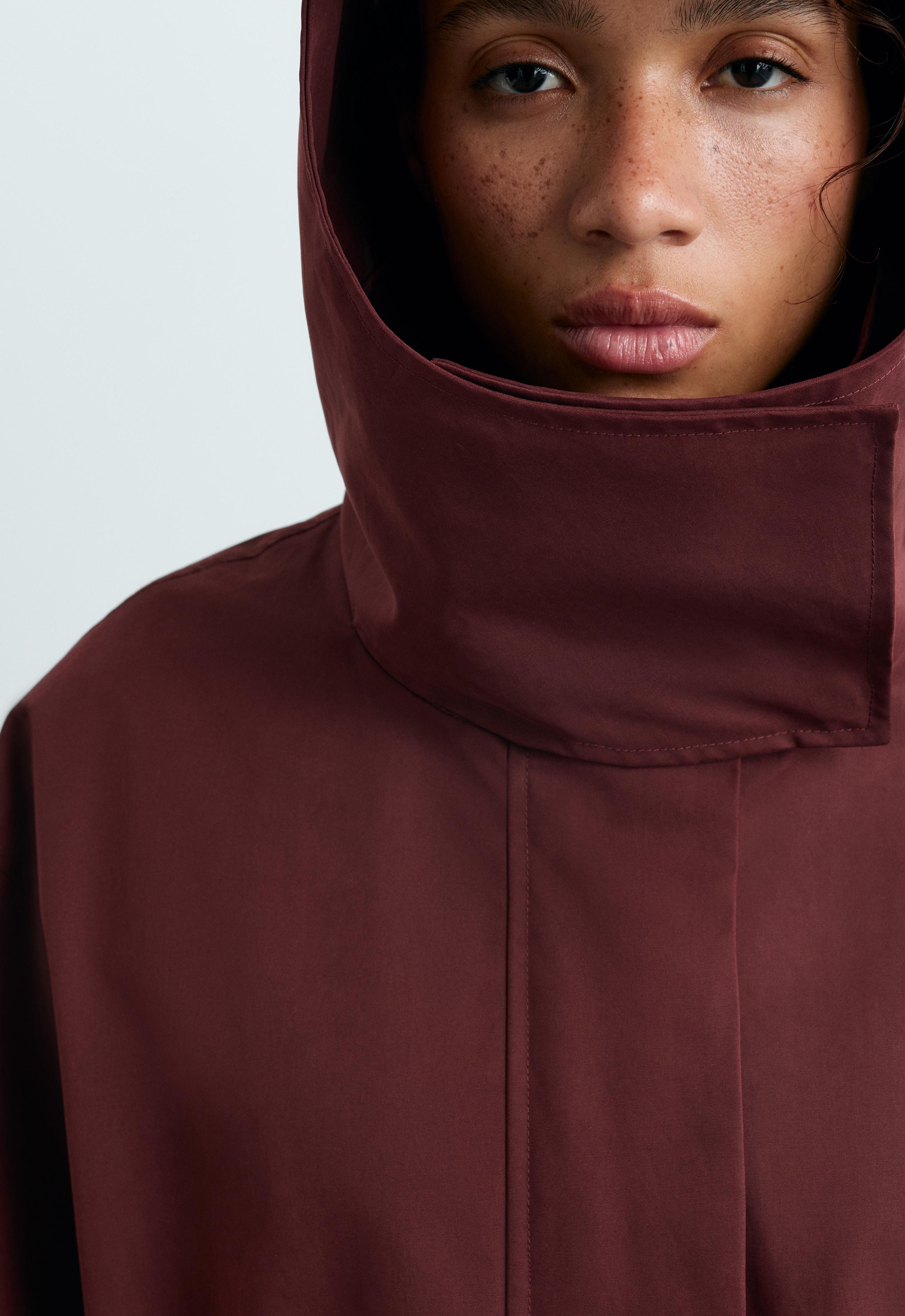 A-line 10k waterproof cotton jacket — MAROON