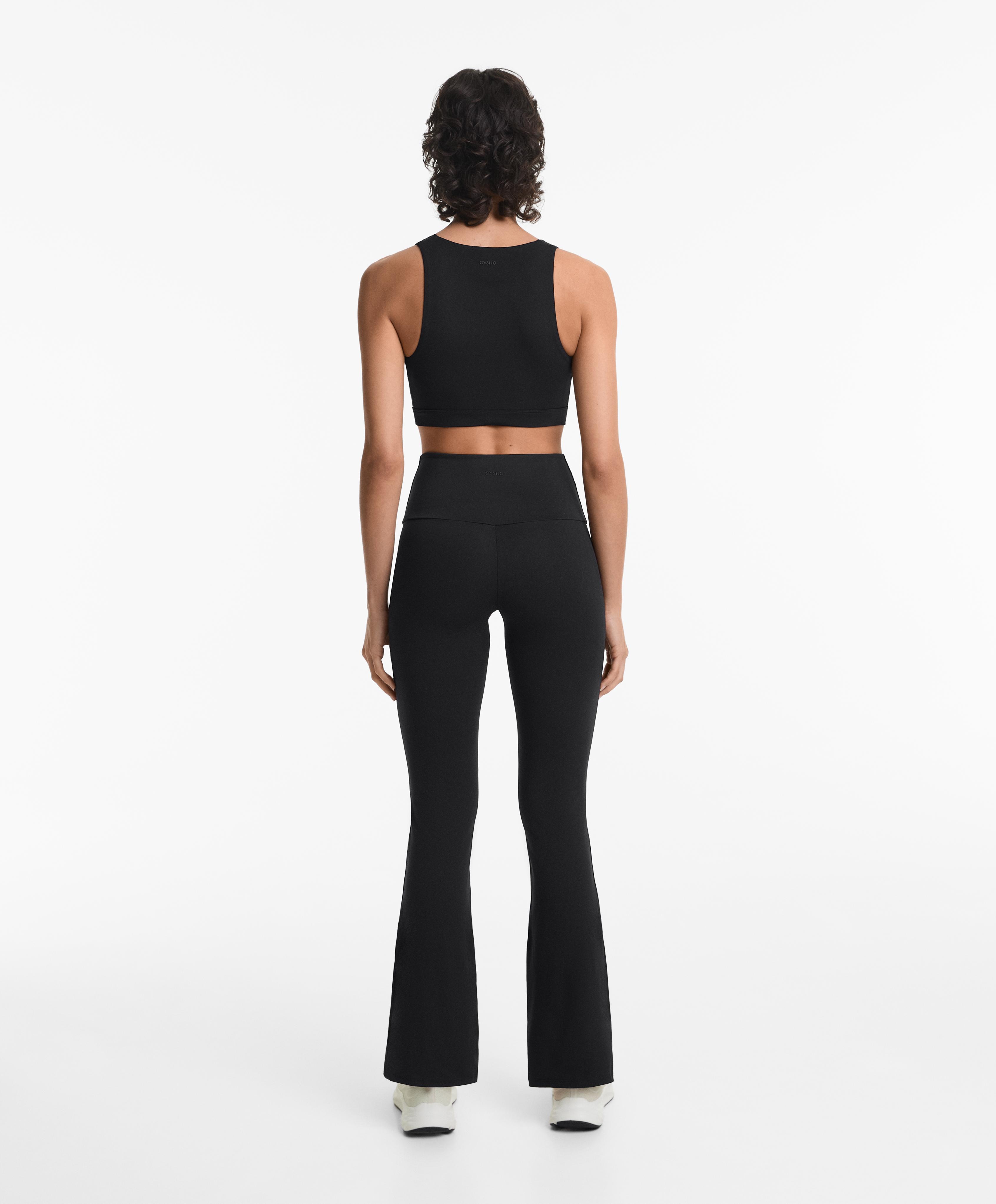 Total look high rise comfortlux flare negro