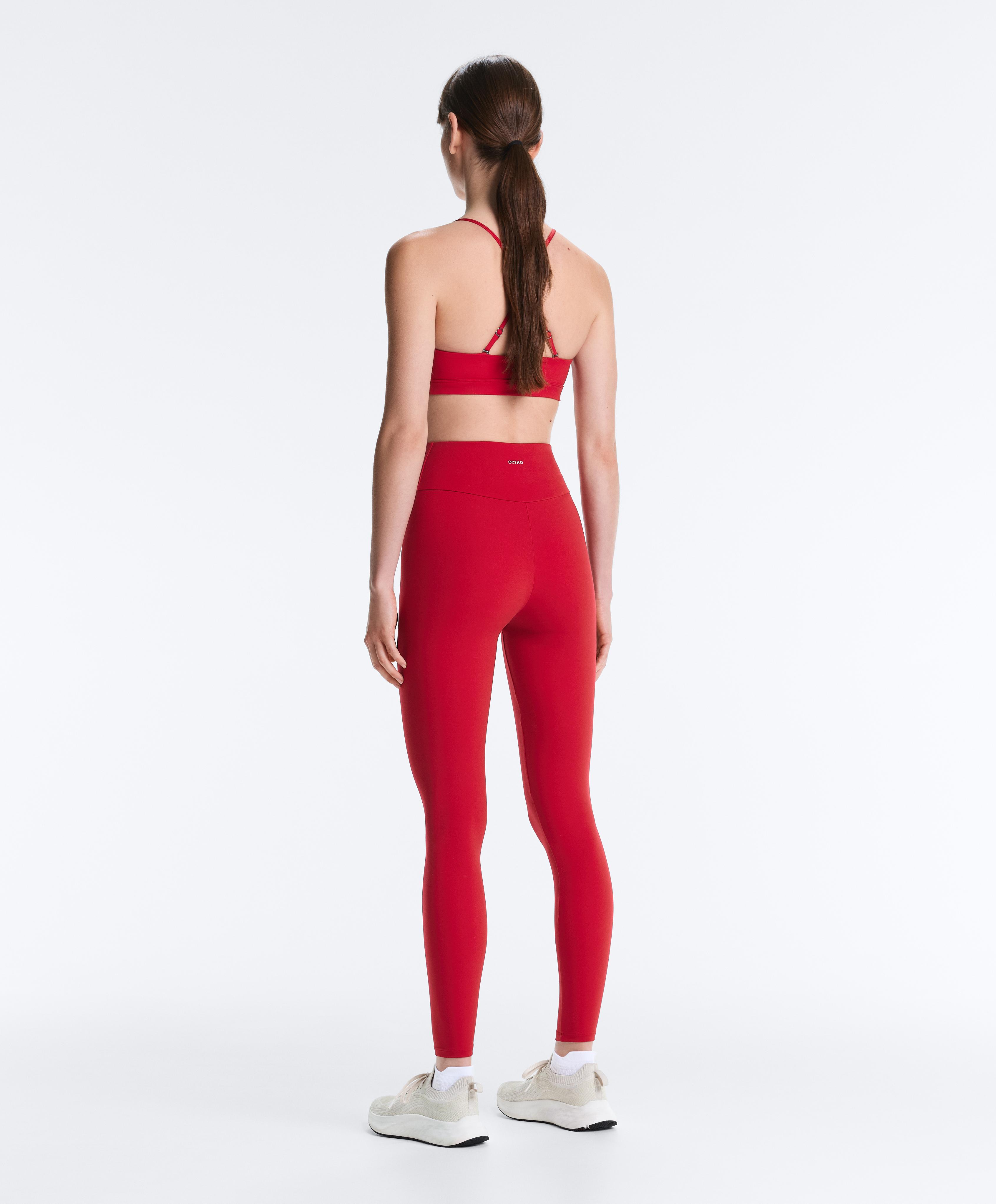 Comfortlux high-waisted ankle-length leggings — BRIGHT RED
