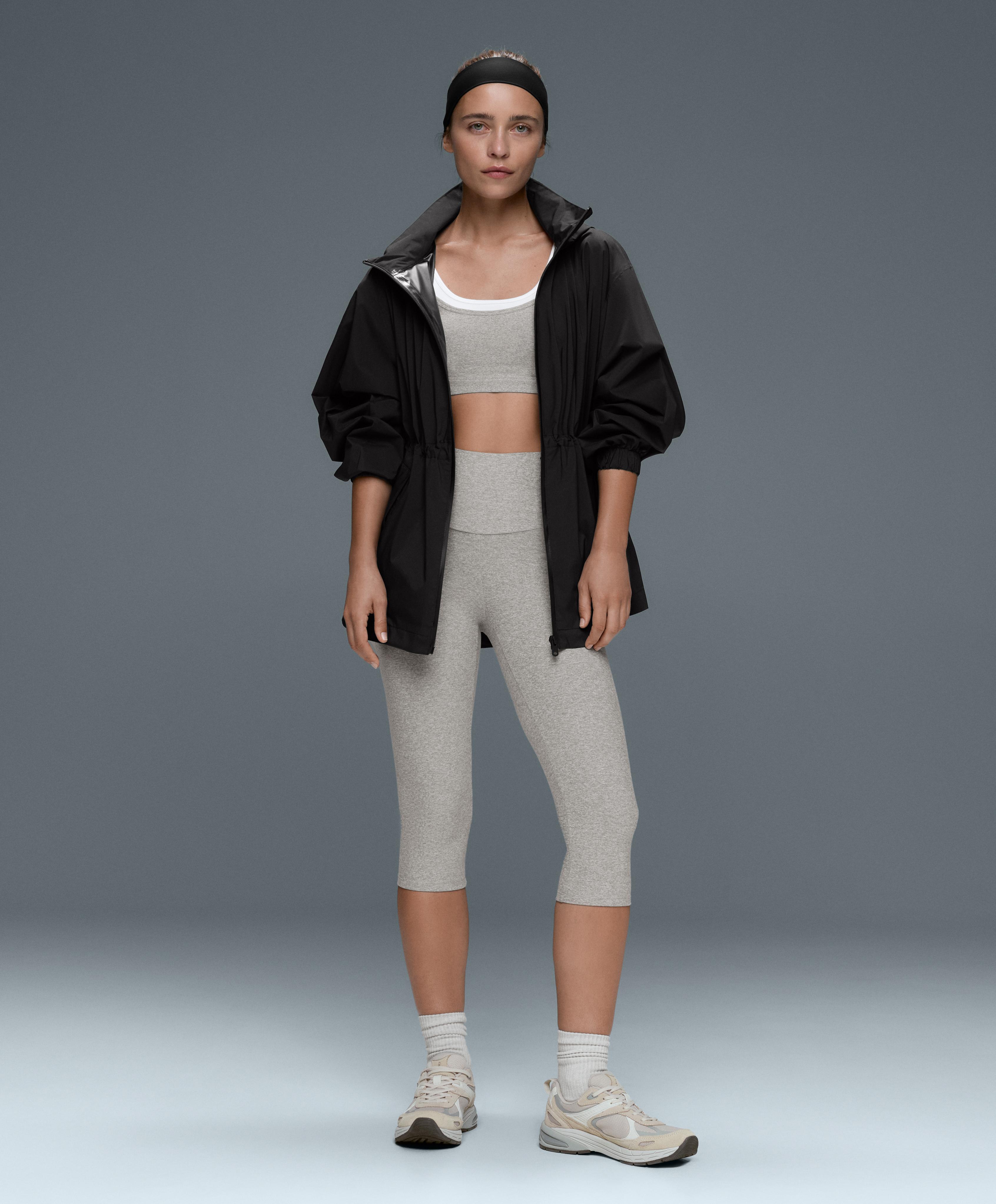 Comfortlux 40cm high-rise marl knee-length leggings — GREY MELANGE