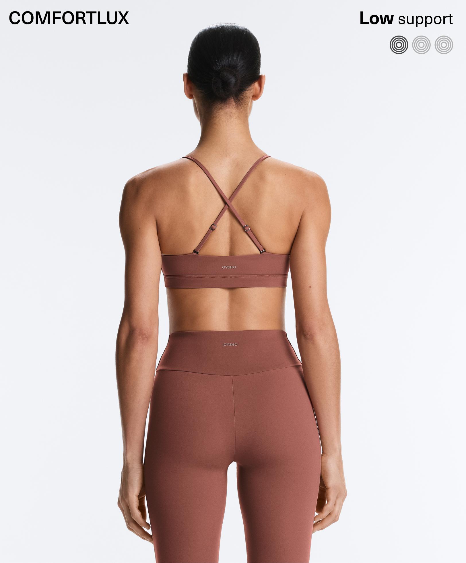 Light-support Comfortlux crossover-strap sports bra