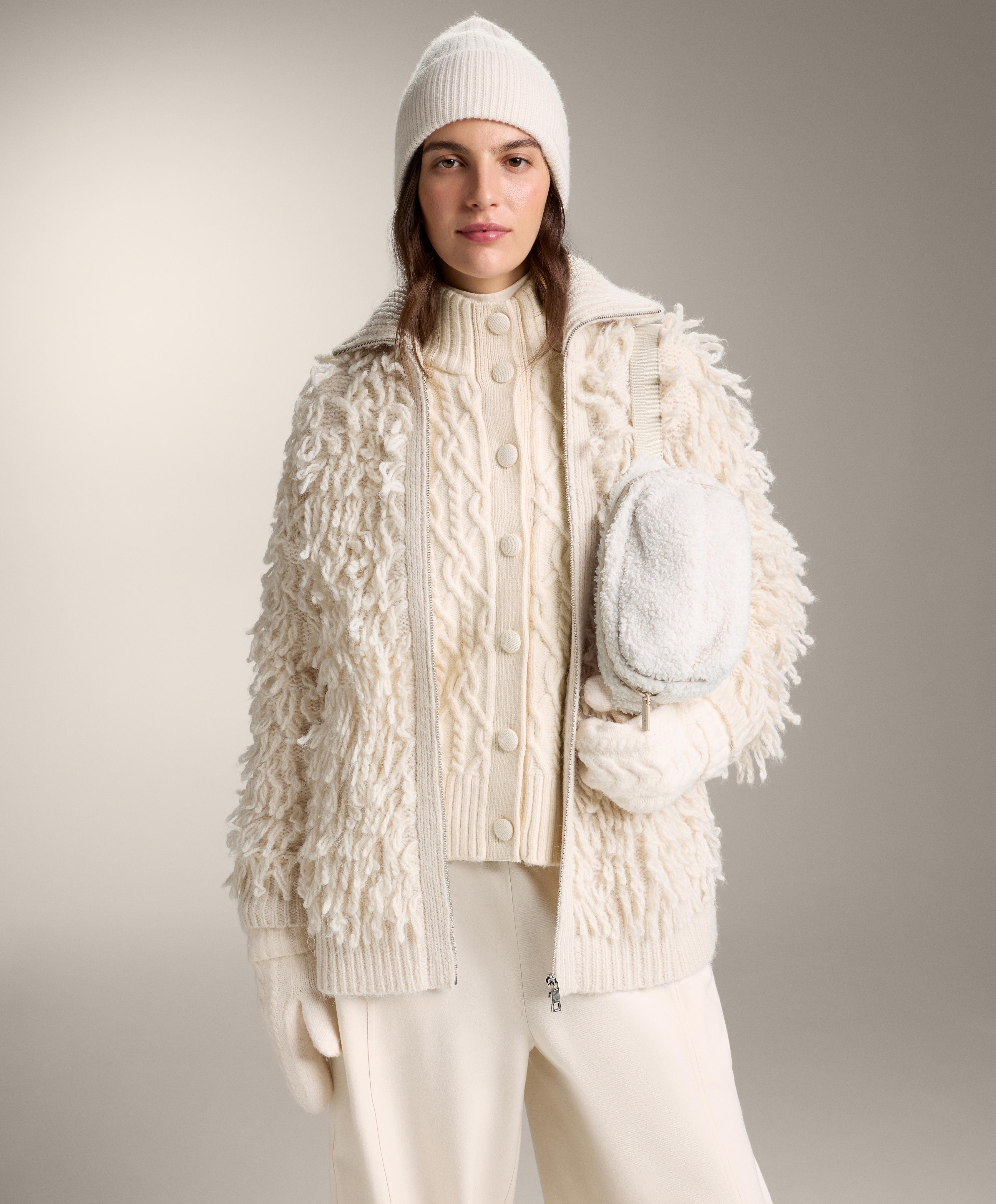 Veste en maille à franges