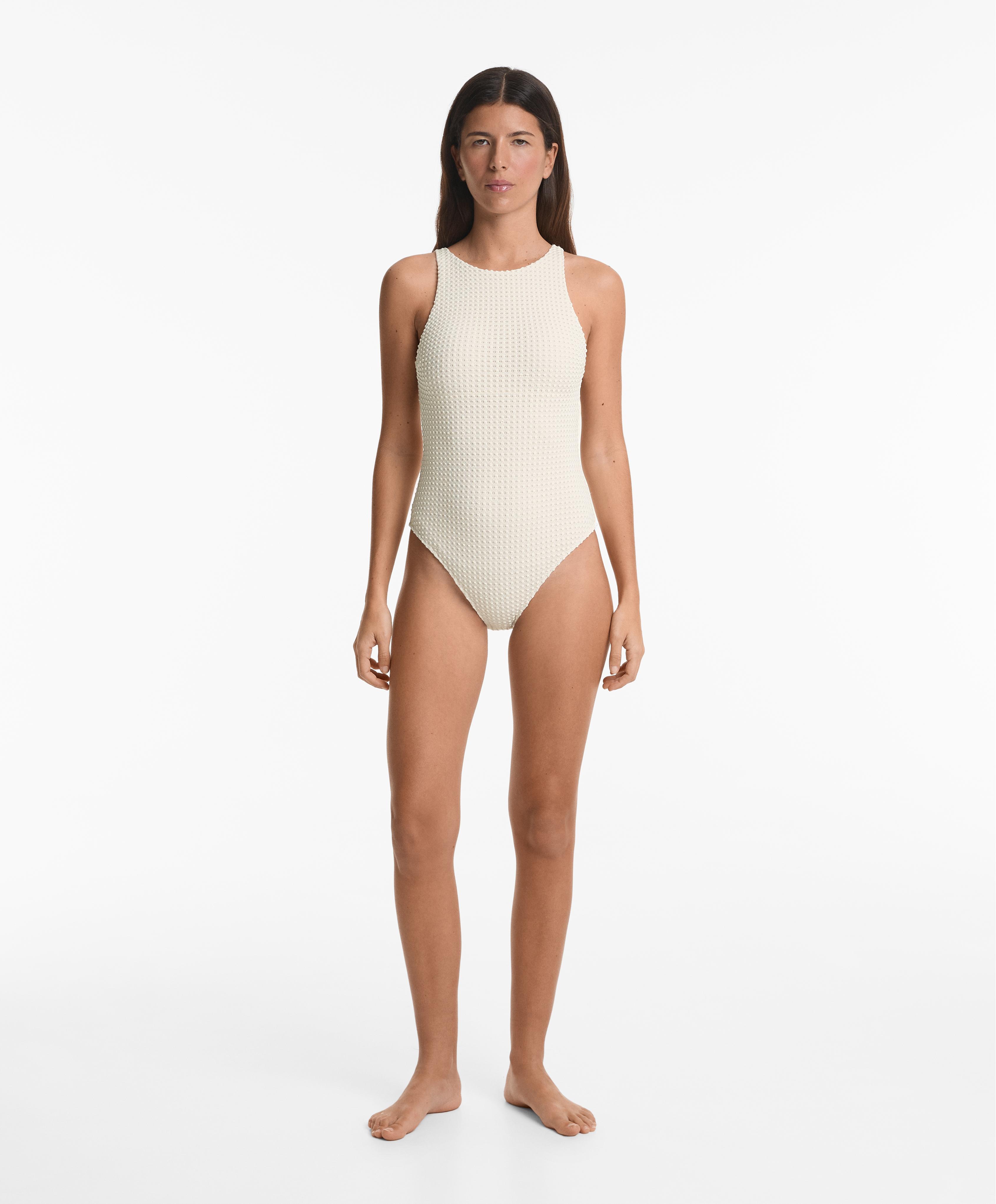 Вязаный купальник халтер с пузырьками - Распродажа Вязаный купальник халтер с пузырьками - Распродажа