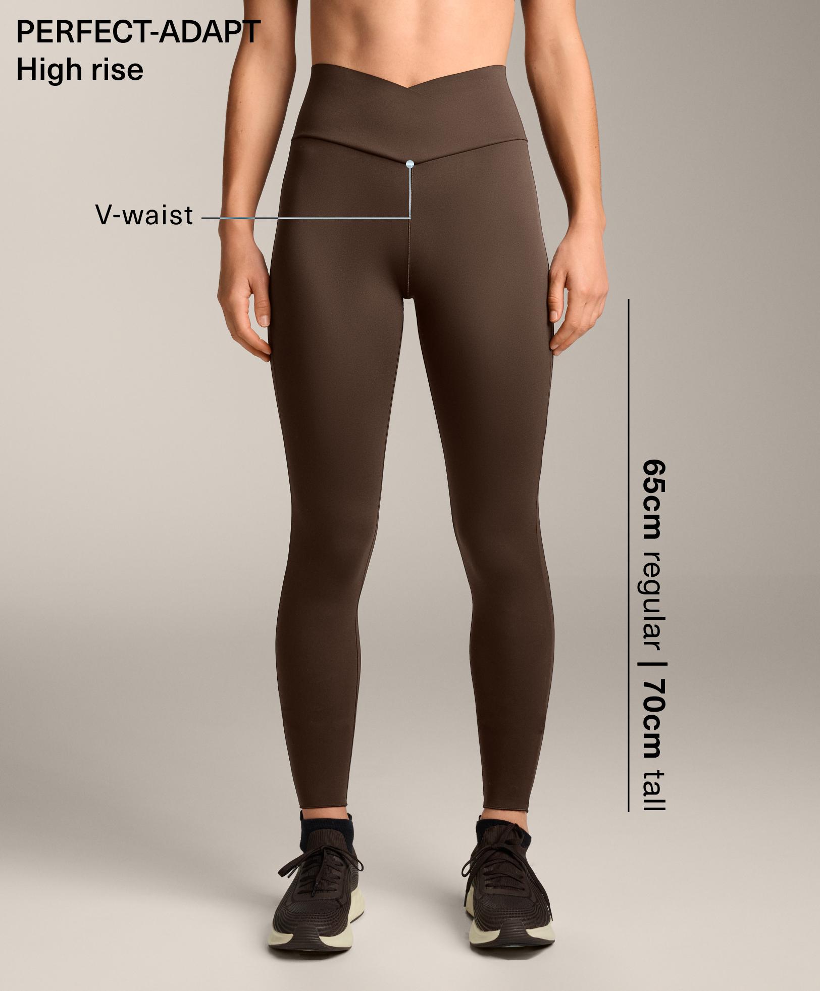 Perfect-adapt ankle-length leggings with crossover V-waist