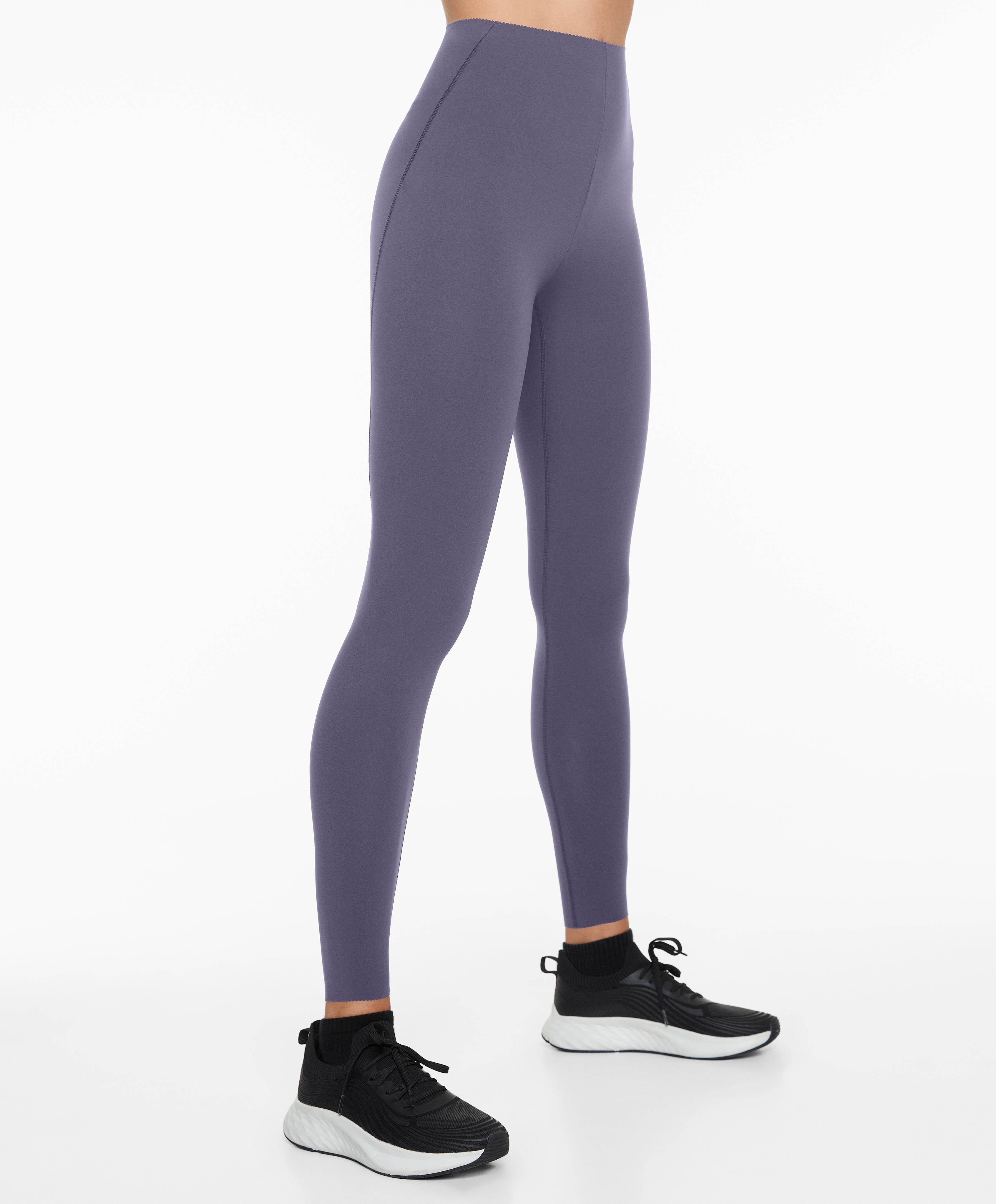 Compressive core control ankle-length leggings