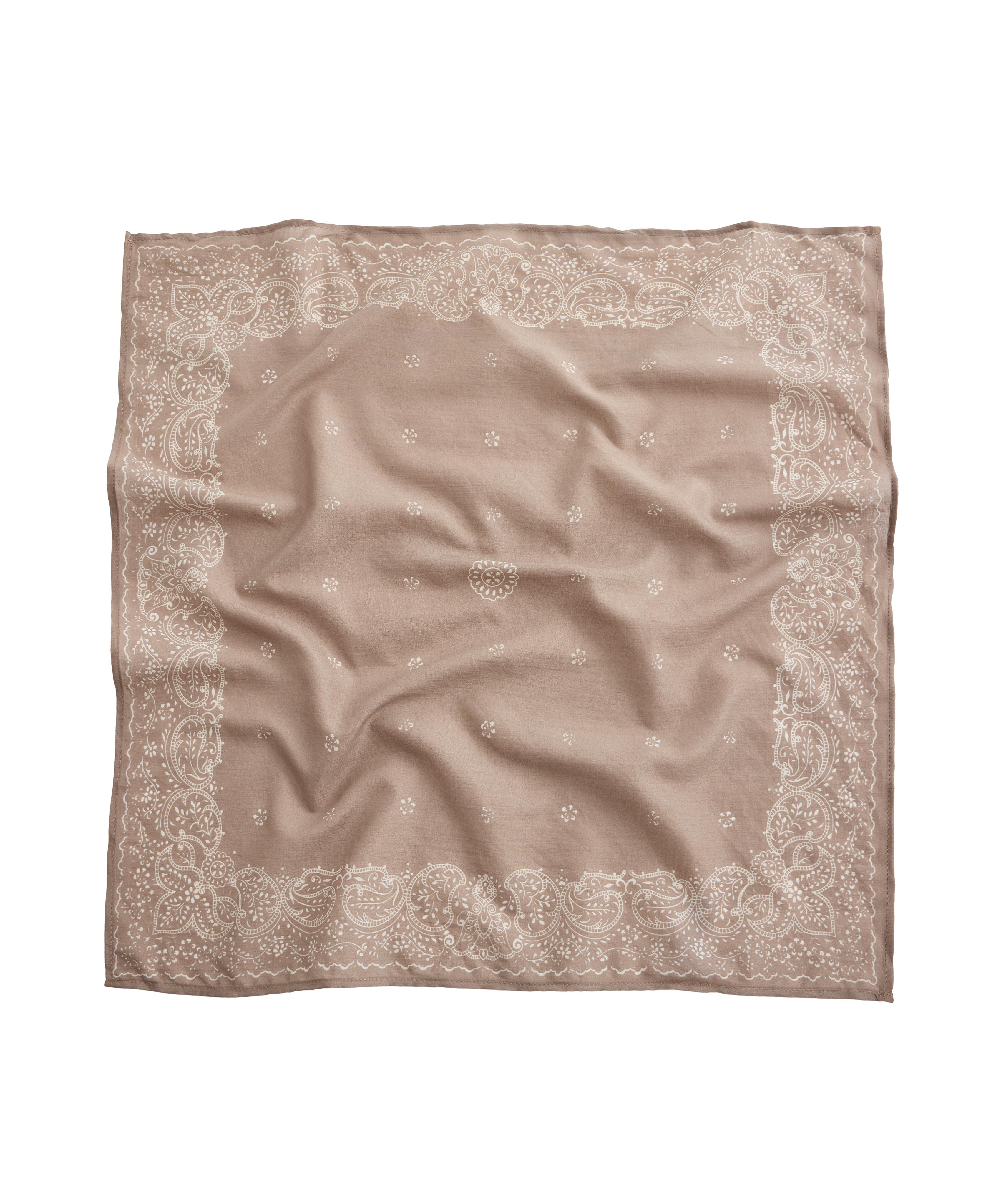 Printed 100% cotton bandana — MINK