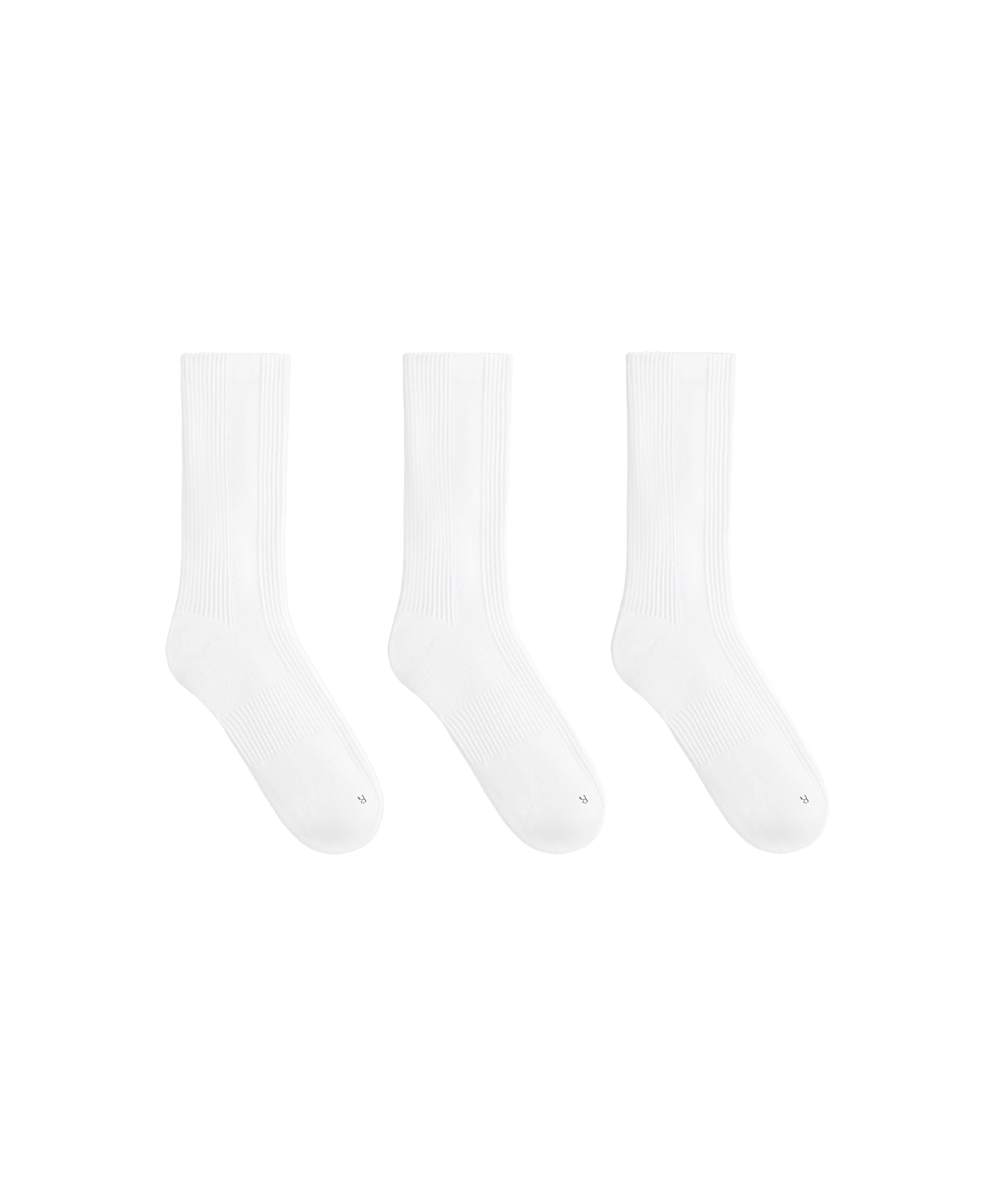 3 pairs of classic polyamide sports socks — WHITE