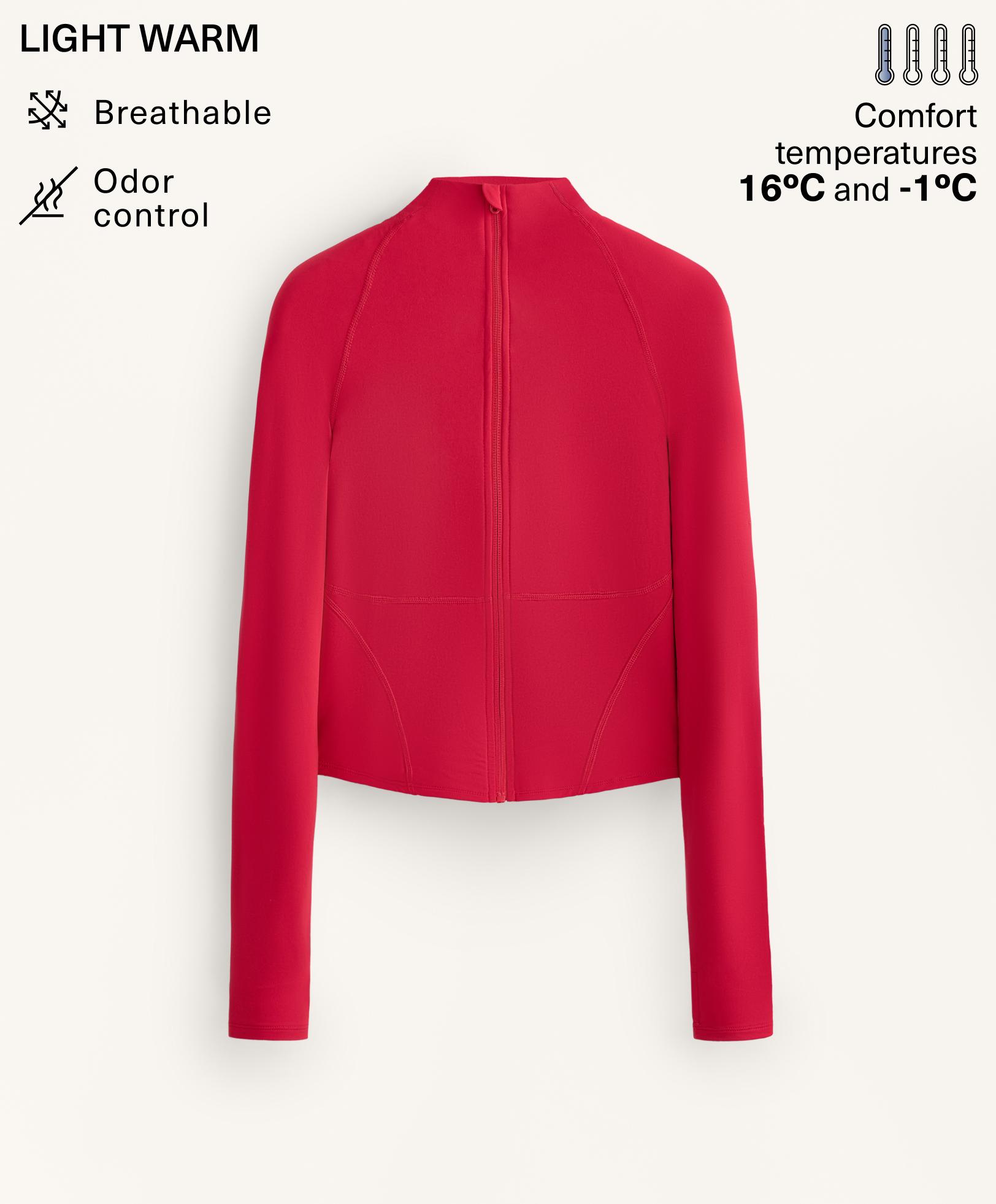 Light warm technical jacket with seams