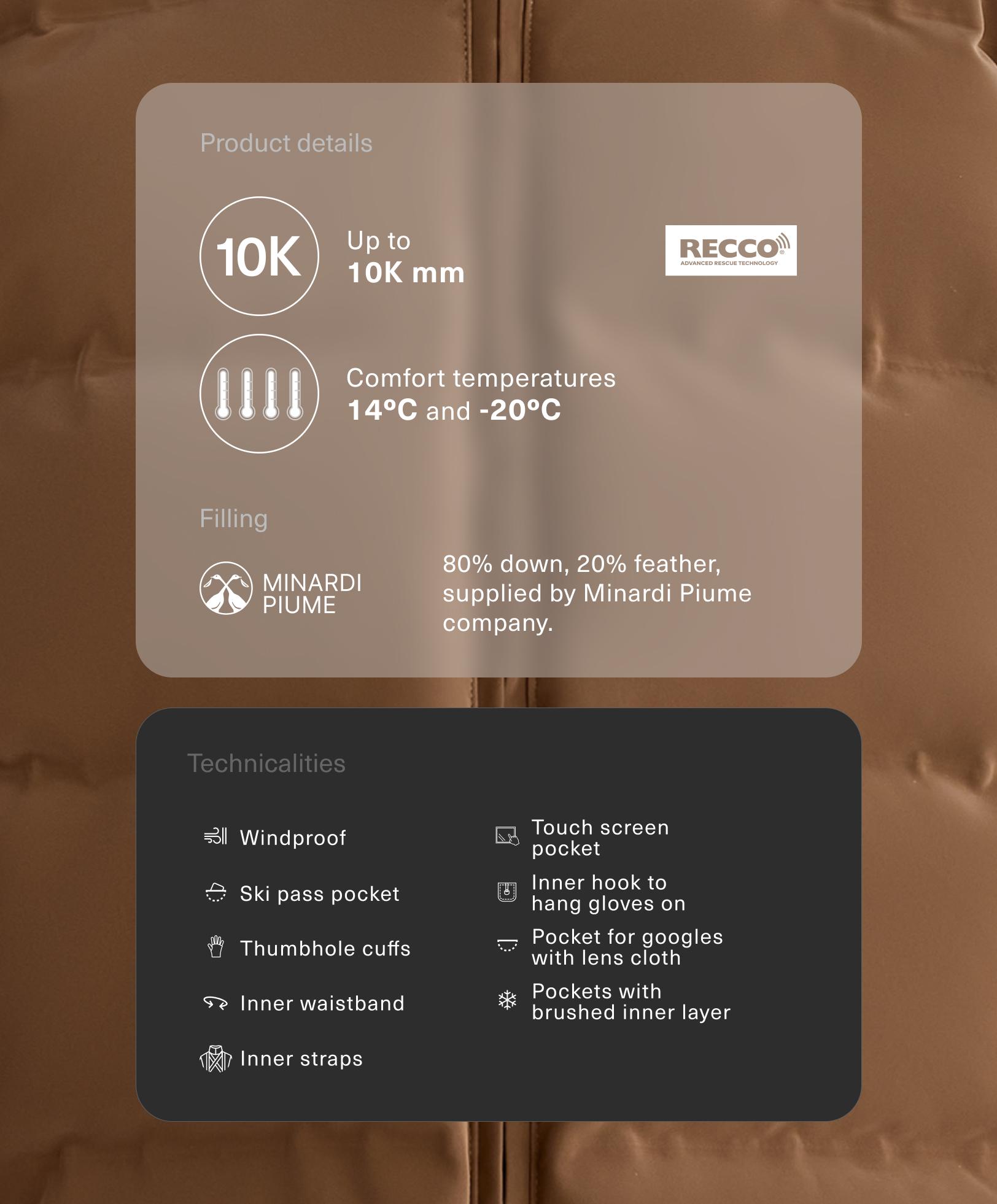 Satin padded jacket 80% down and 20% feather MINARDI PIUME SKI water-resistant Satin padded jacket 80% down and 20% feather MINARDI PIUME SKI water-resistant