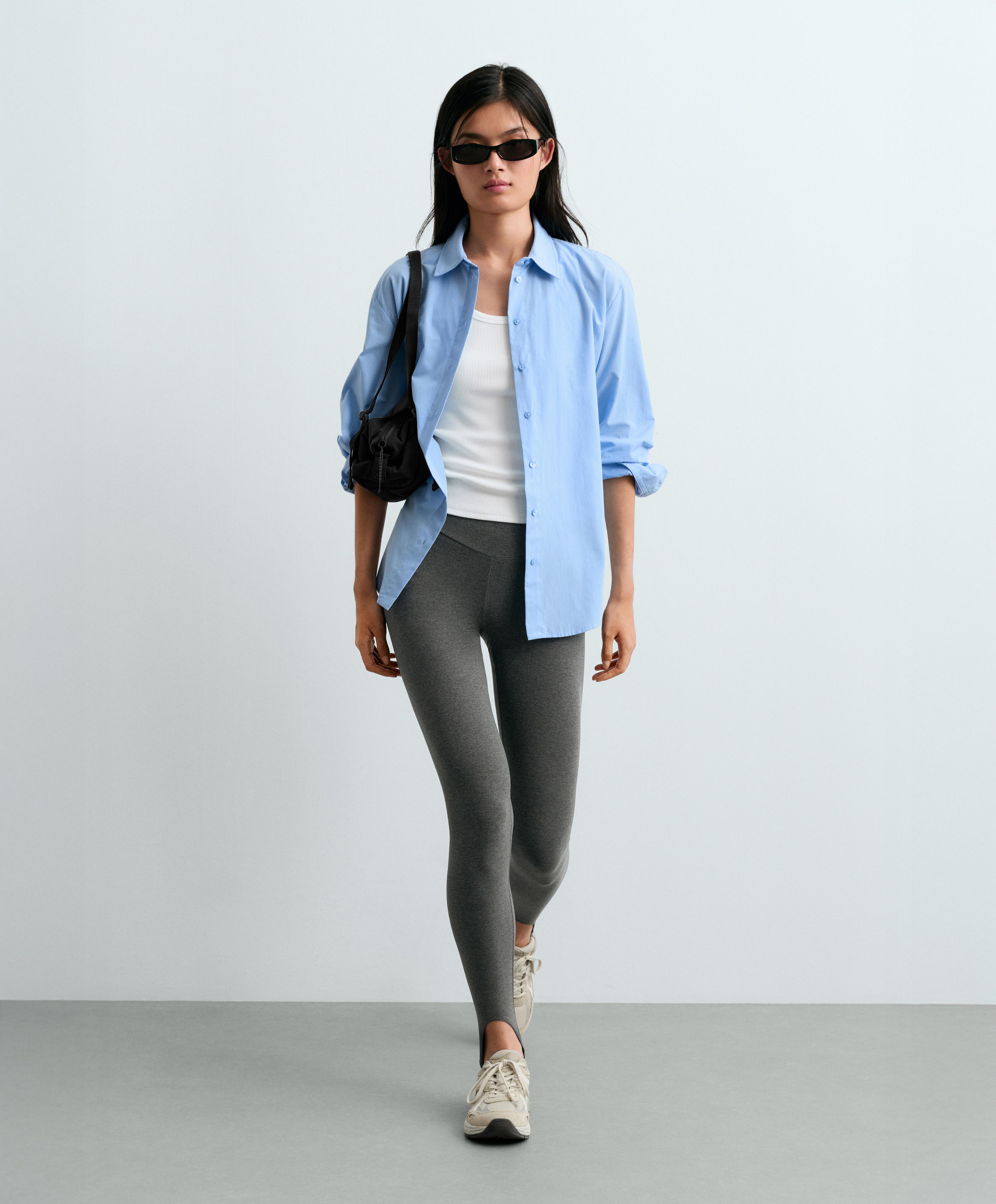 100% cotton long-sleeved shirt — SKY BLUE