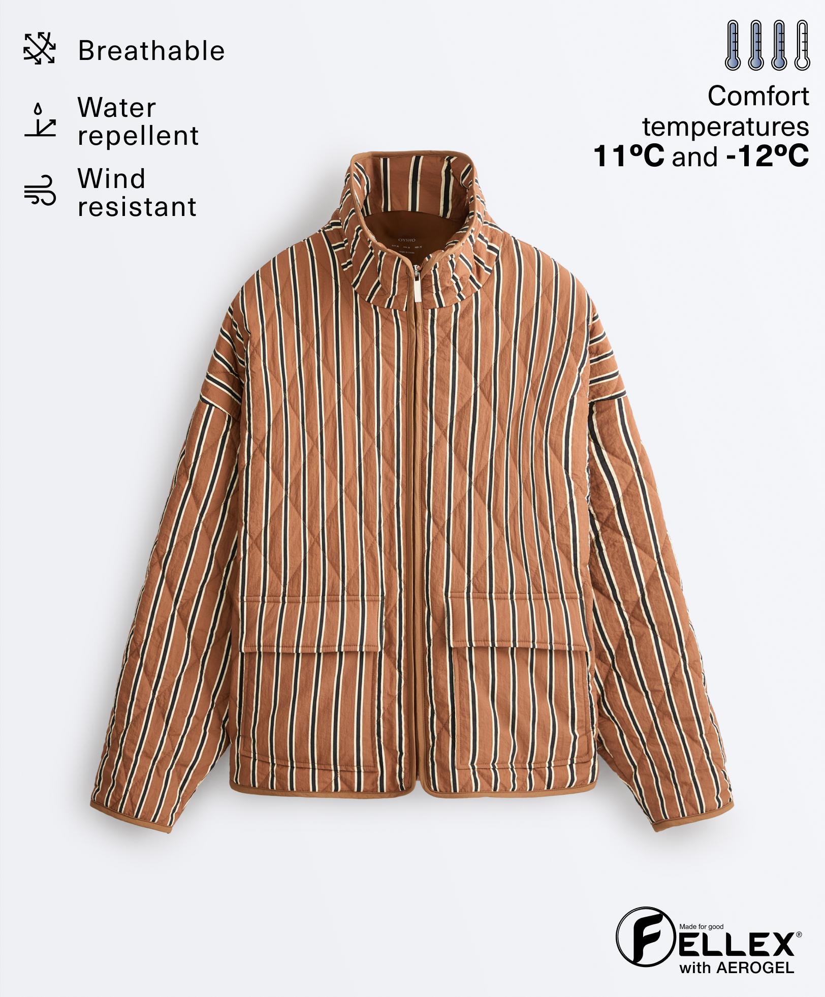 Water-repellent FELLEX® AEROGEL padded jacket — PALE TAN