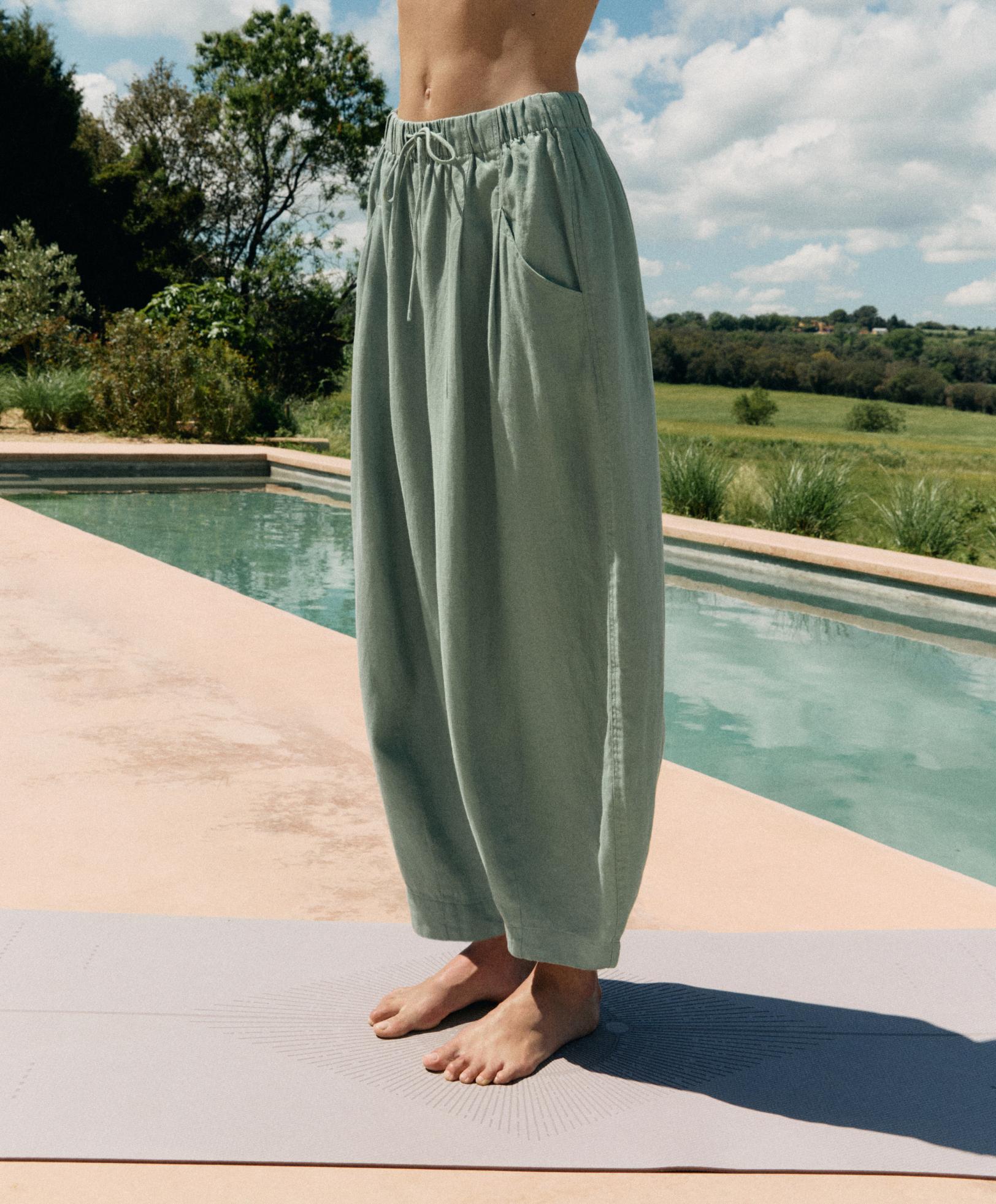 100% linen balloon trousers