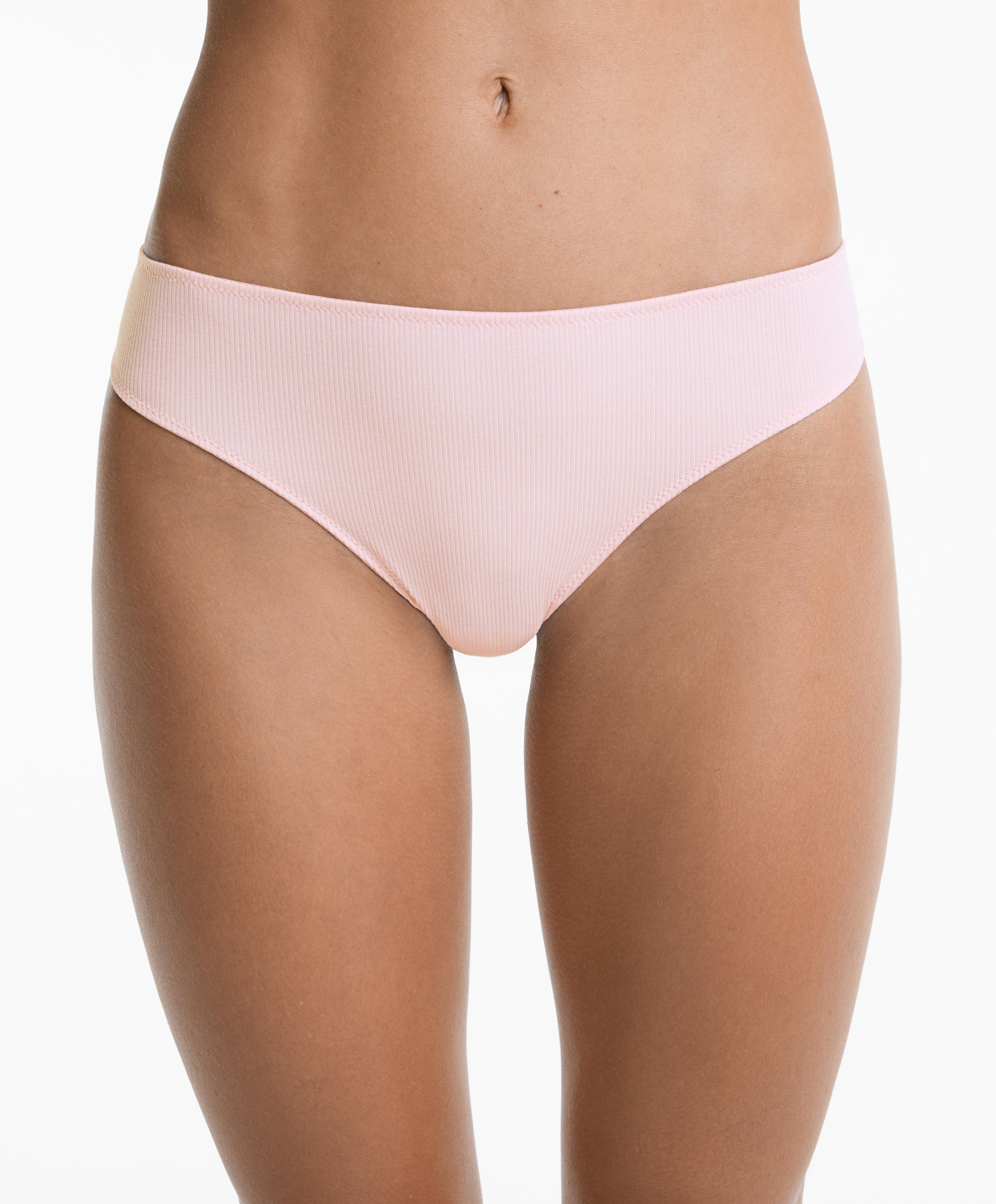 5 سراويل داخلية كلاسيكية مضلعة ممزوجة بالقطن - تخفيضات