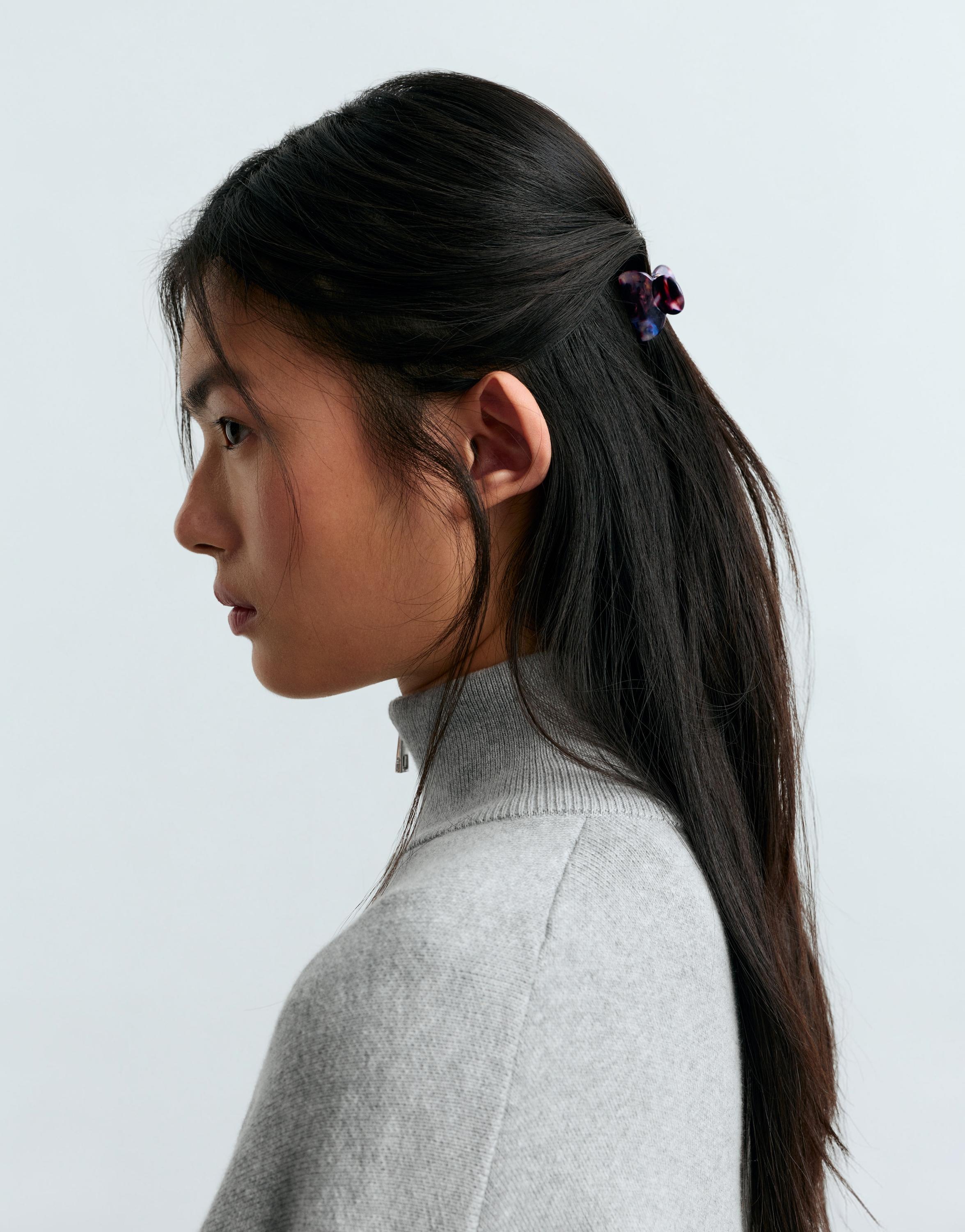 2 mini hair claws — ORCHID