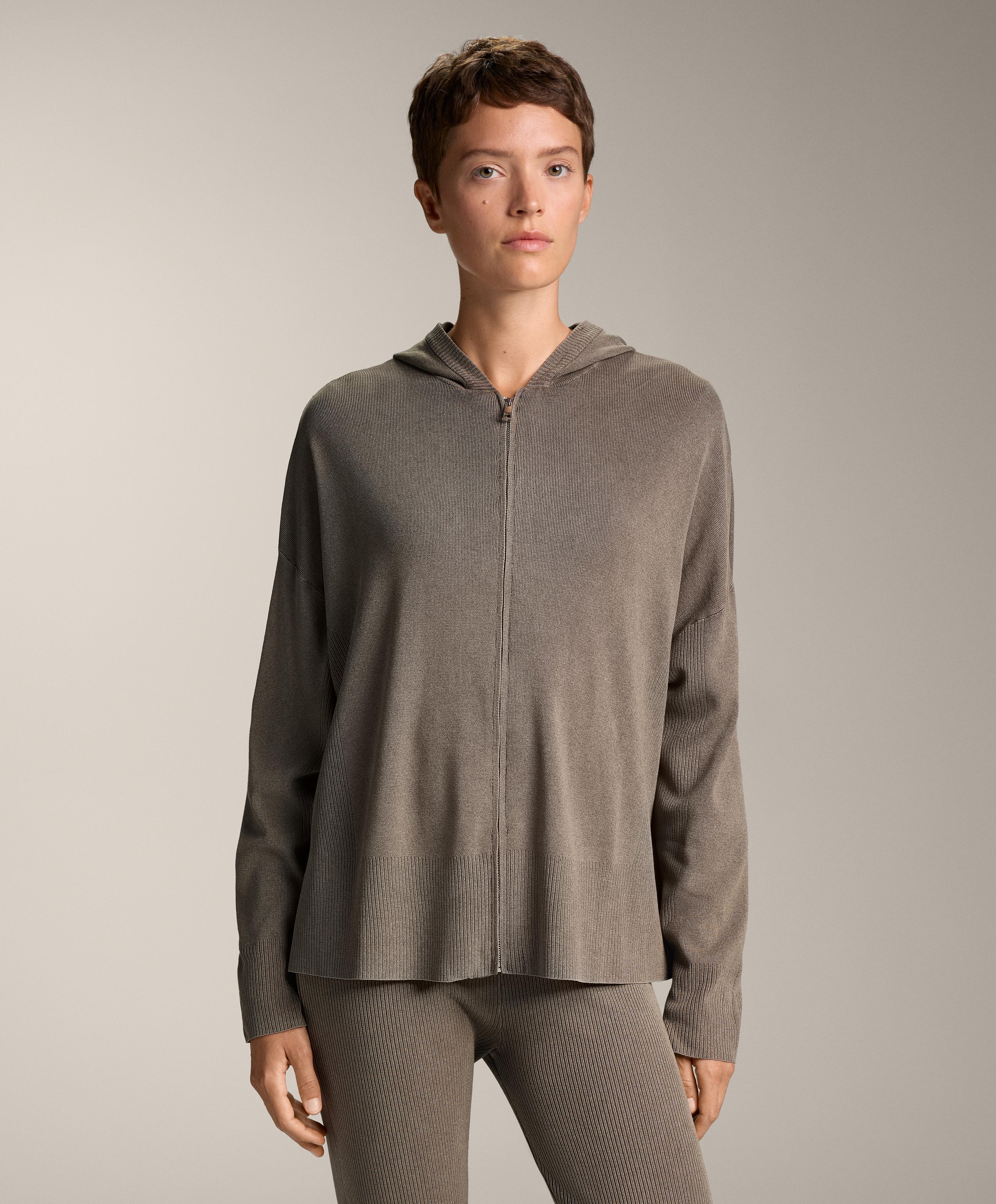 Long washed knit jacket Long washed knit jacket