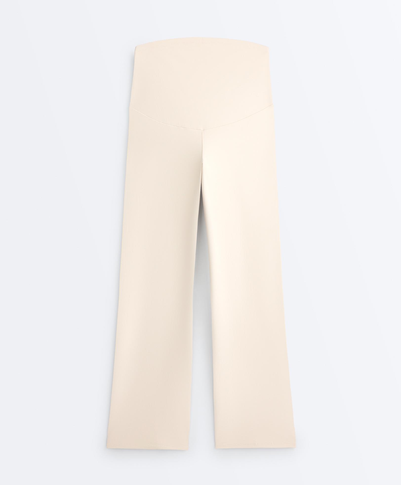 Comfortlux maternity straight-leg trousers — PALE BEIGE