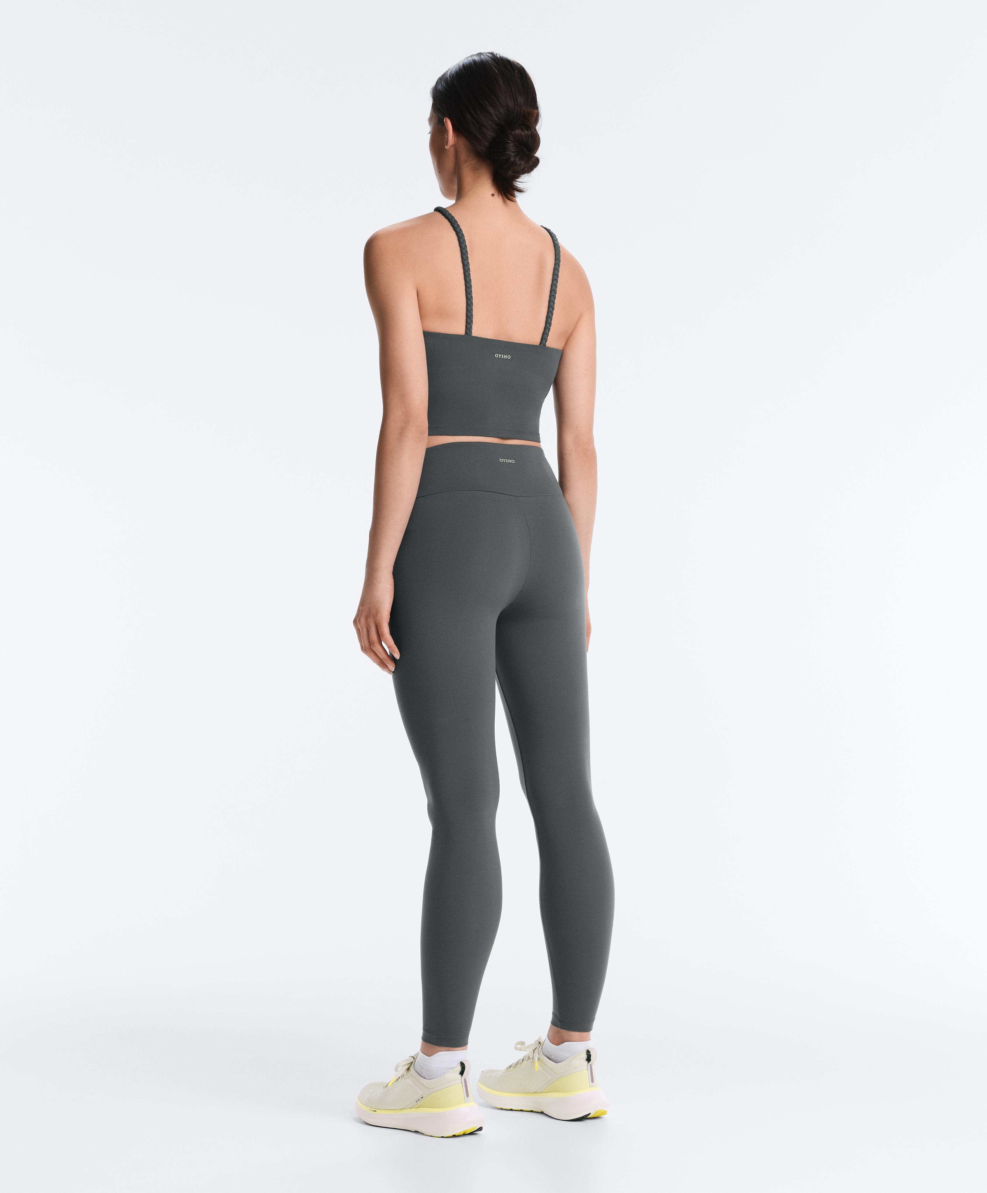 Comfortlux high-waisted ankle-length leggings — STEEL GREY