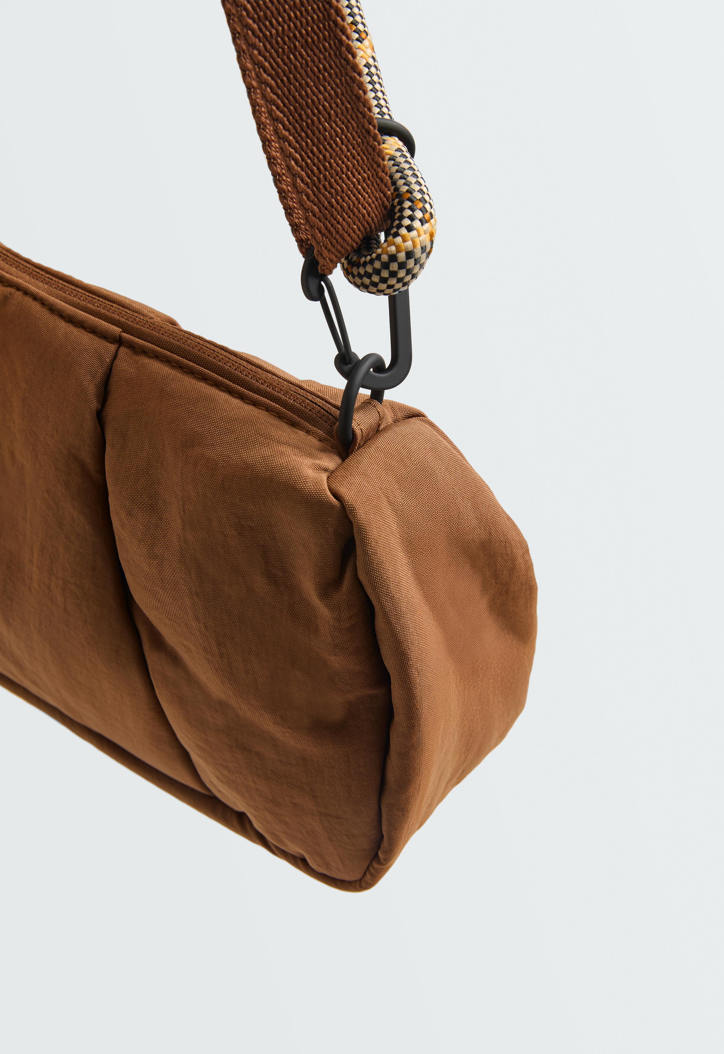 Padded crossbody bag — BROWN