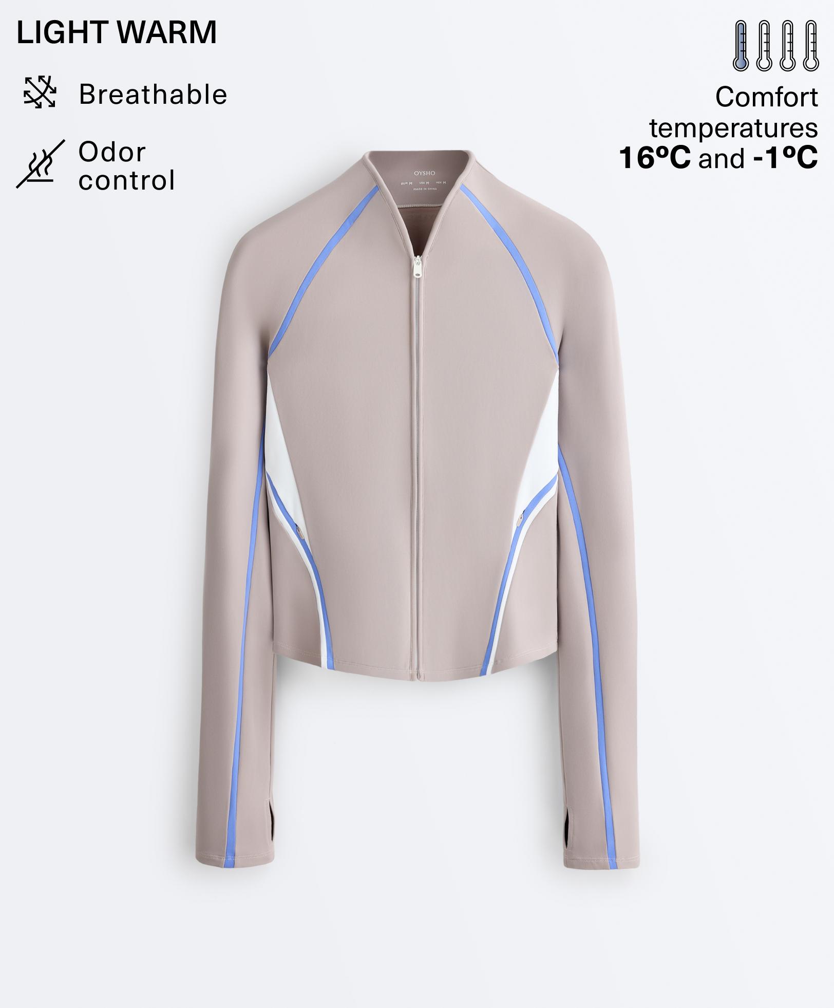 Light warm contrast technical jacket