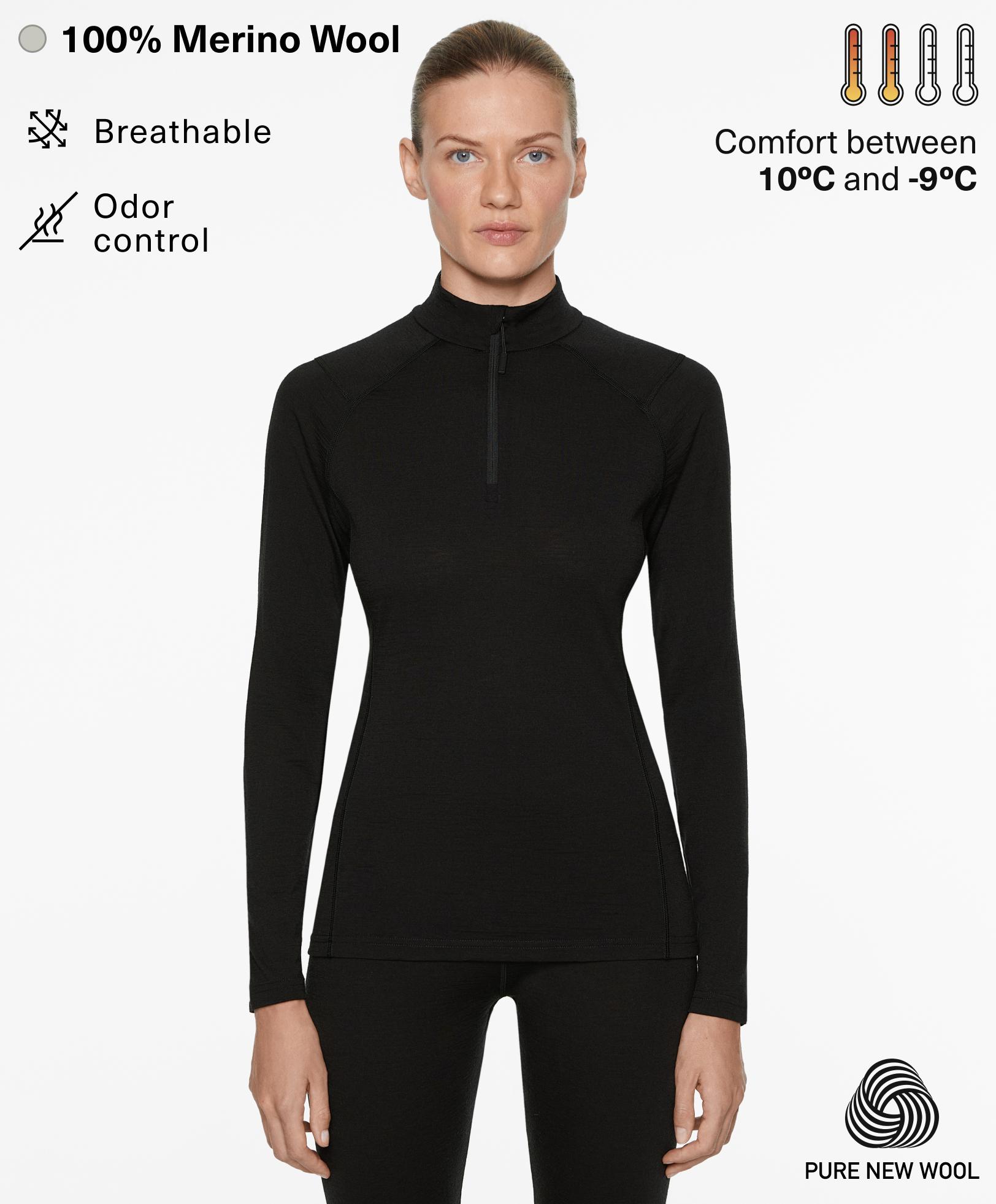 Performance base layers 100% merino wool top