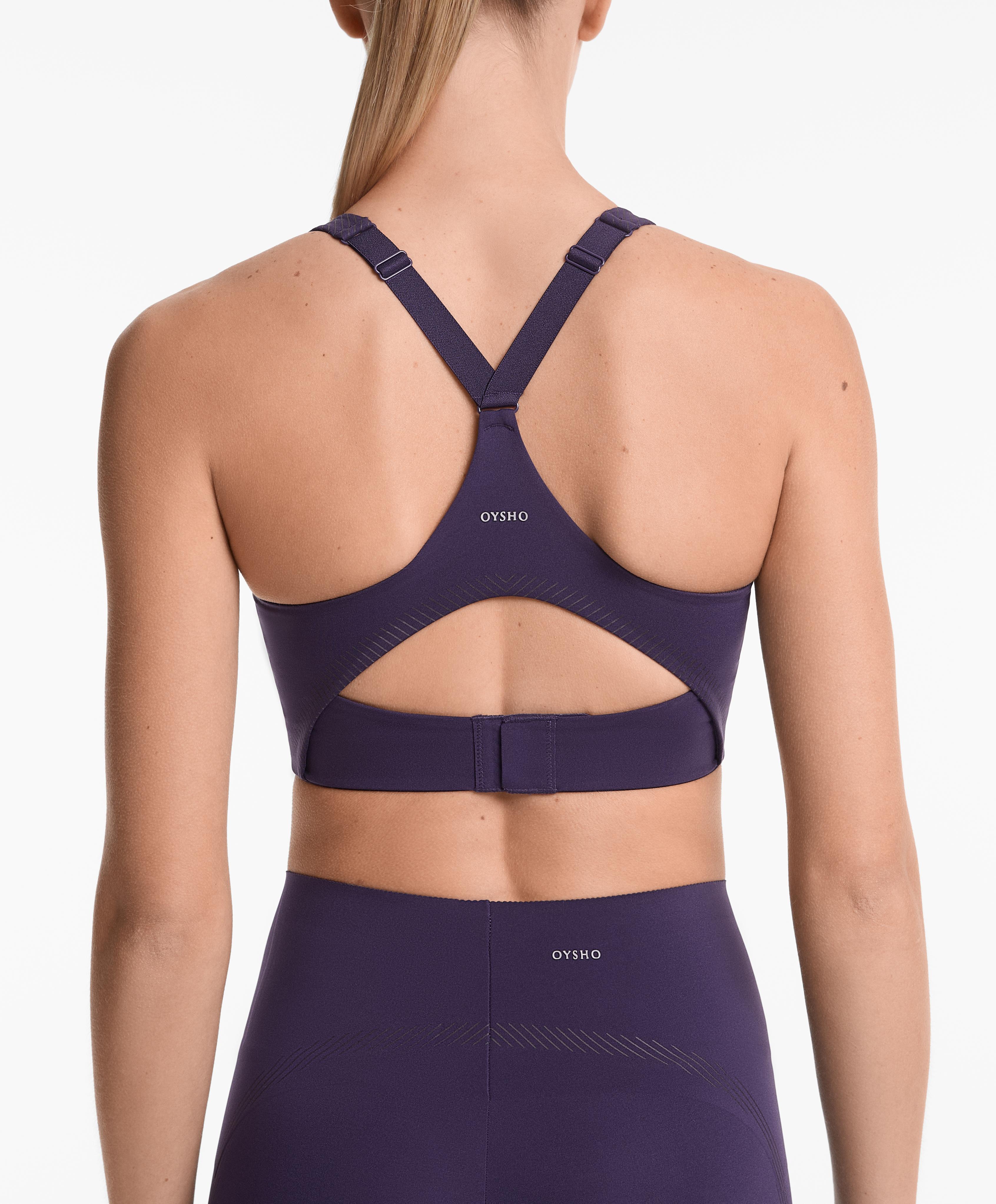 Firm-support Compressive reflective sports bra