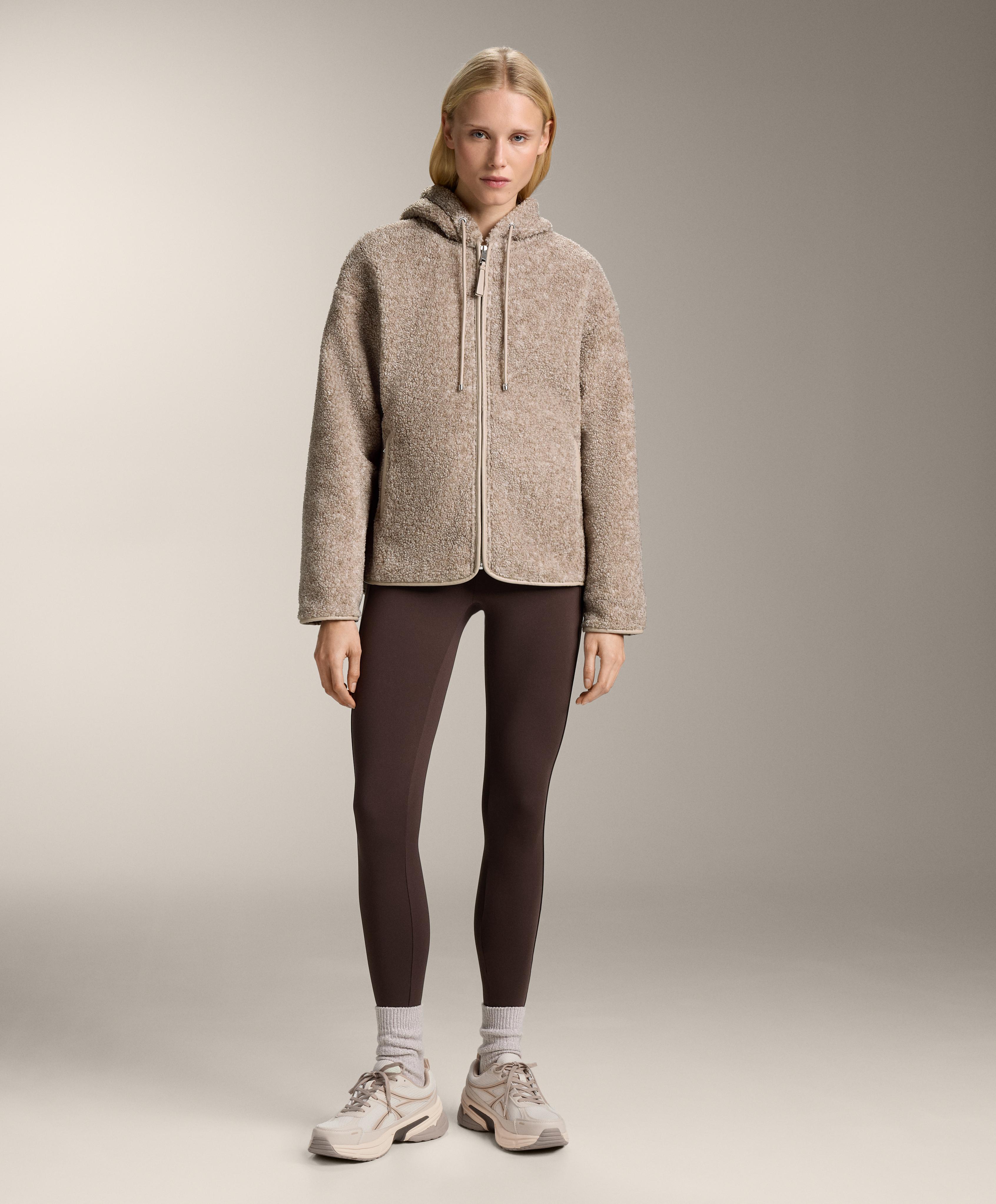 Faux-shearling hooded jacket