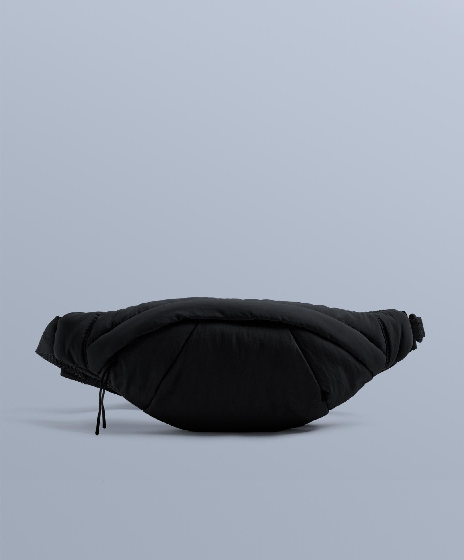 Water-repellent nylon belt bag — BLACK