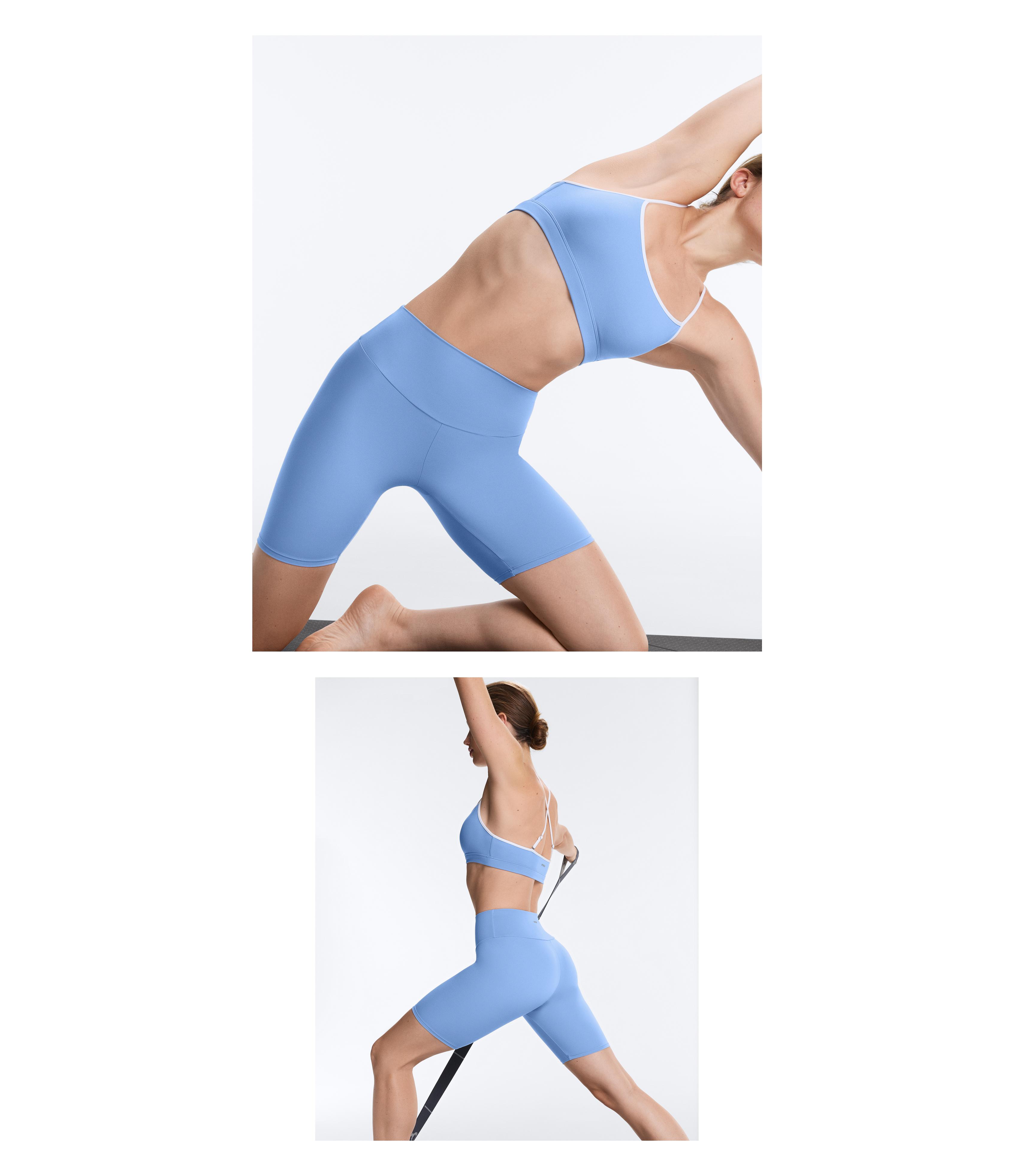 Low-support Comfortlux sports bra with piping — PALE LAVENDER BLUE