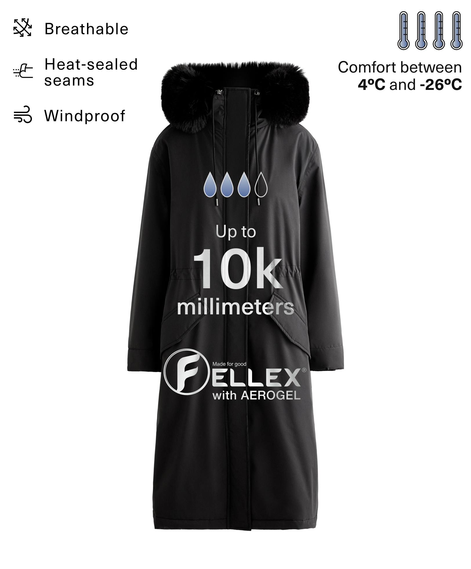 FELLEX® AEROGEL 10K waterproof long padded jacket