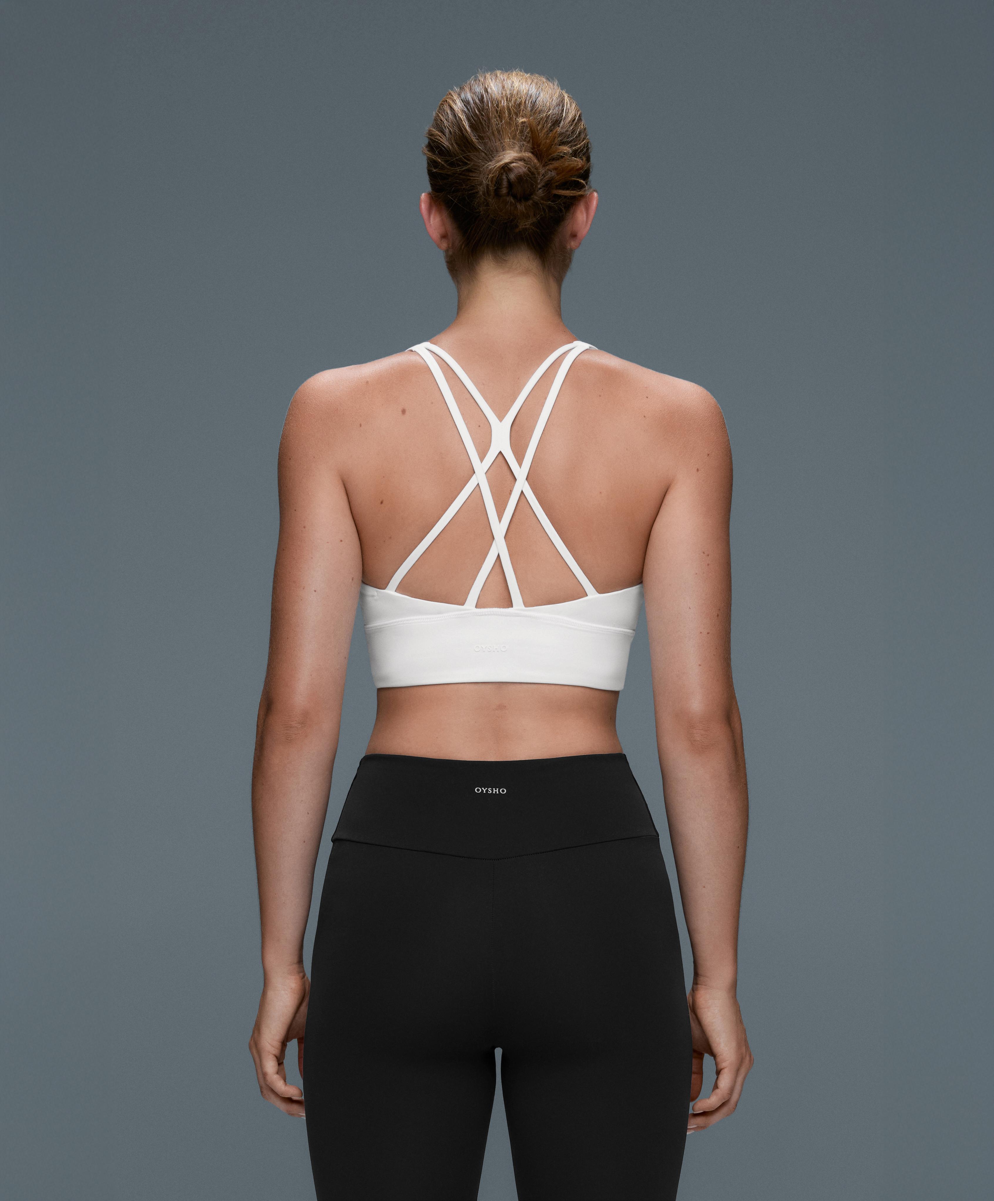 Medium-support Comfortlux sports bra with cups — WHITE