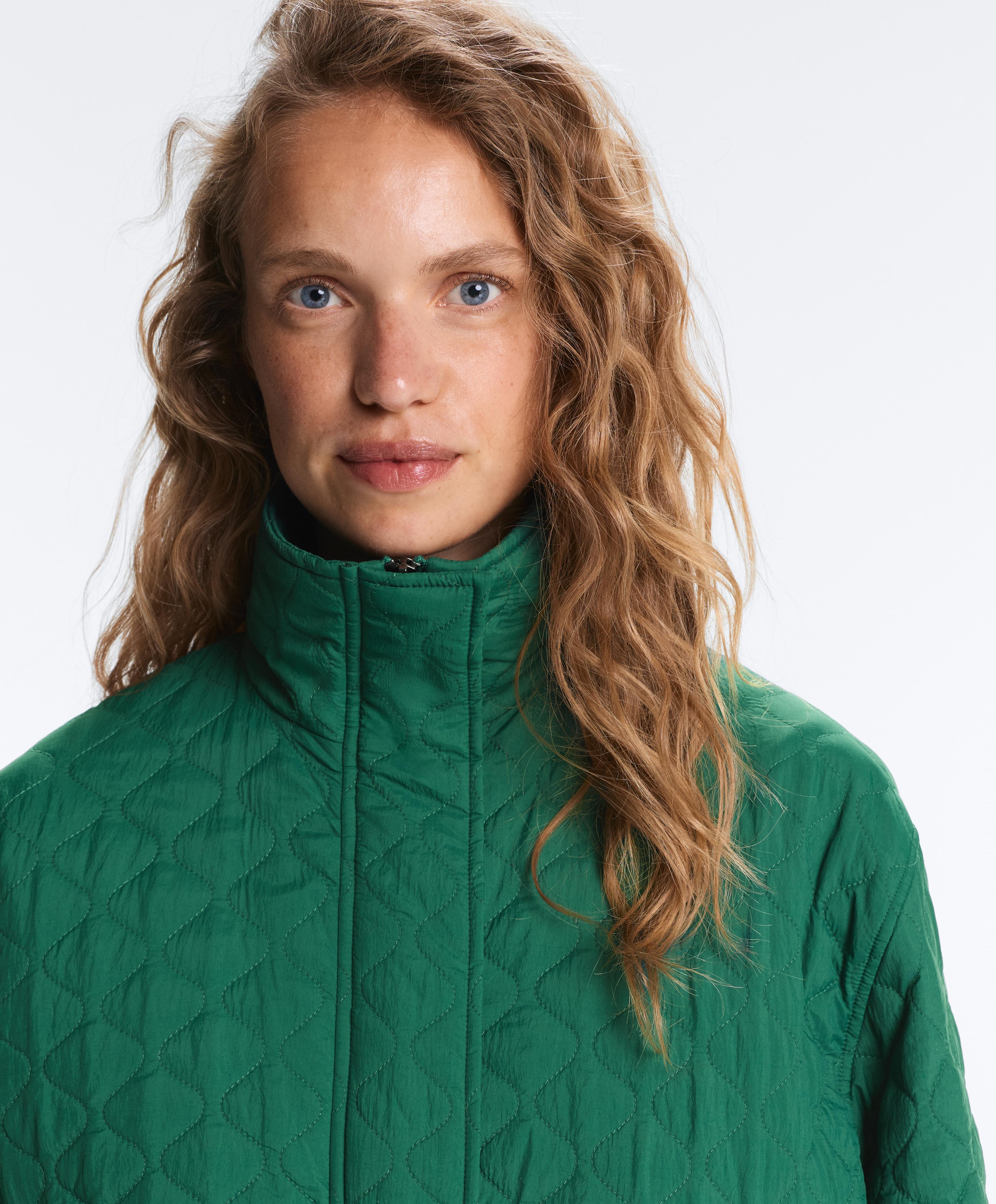 Short FELLEX® AEROGEL padded jacket — DARK EMERALD