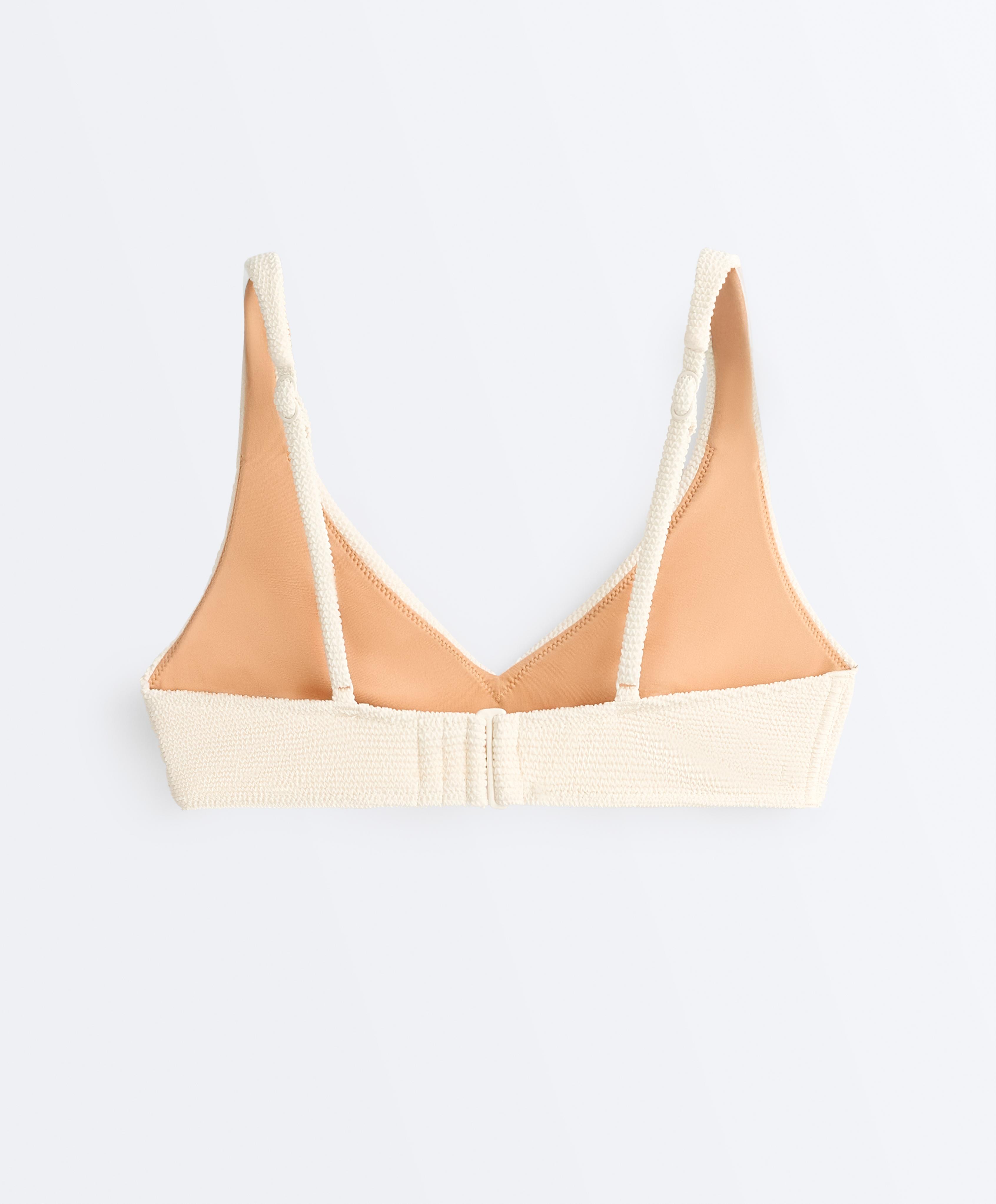 Crinkle halter bikini — ECRU