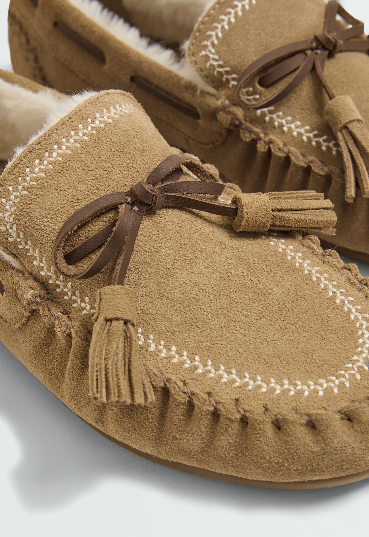 Leather tassel loafer — TOASTED BROWN