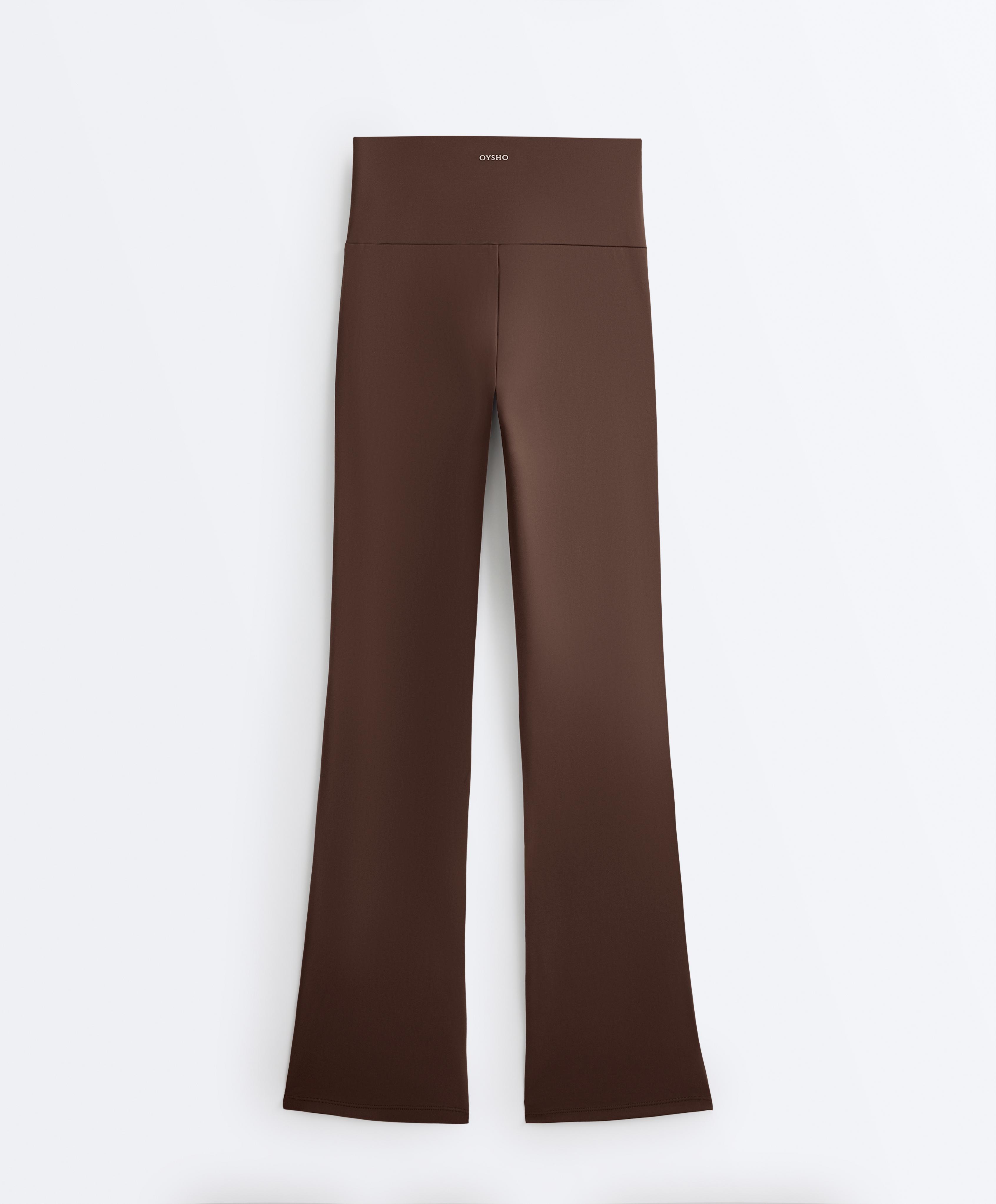 High-rise Comfortlux flare trousers — BROWN