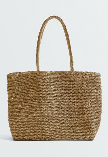 Woven paper shopper — NATURAL 1