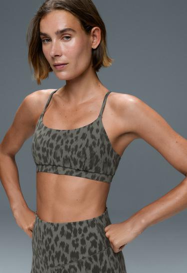 Evermove leopard low-support sports bra — CHARCOAL GREY 4