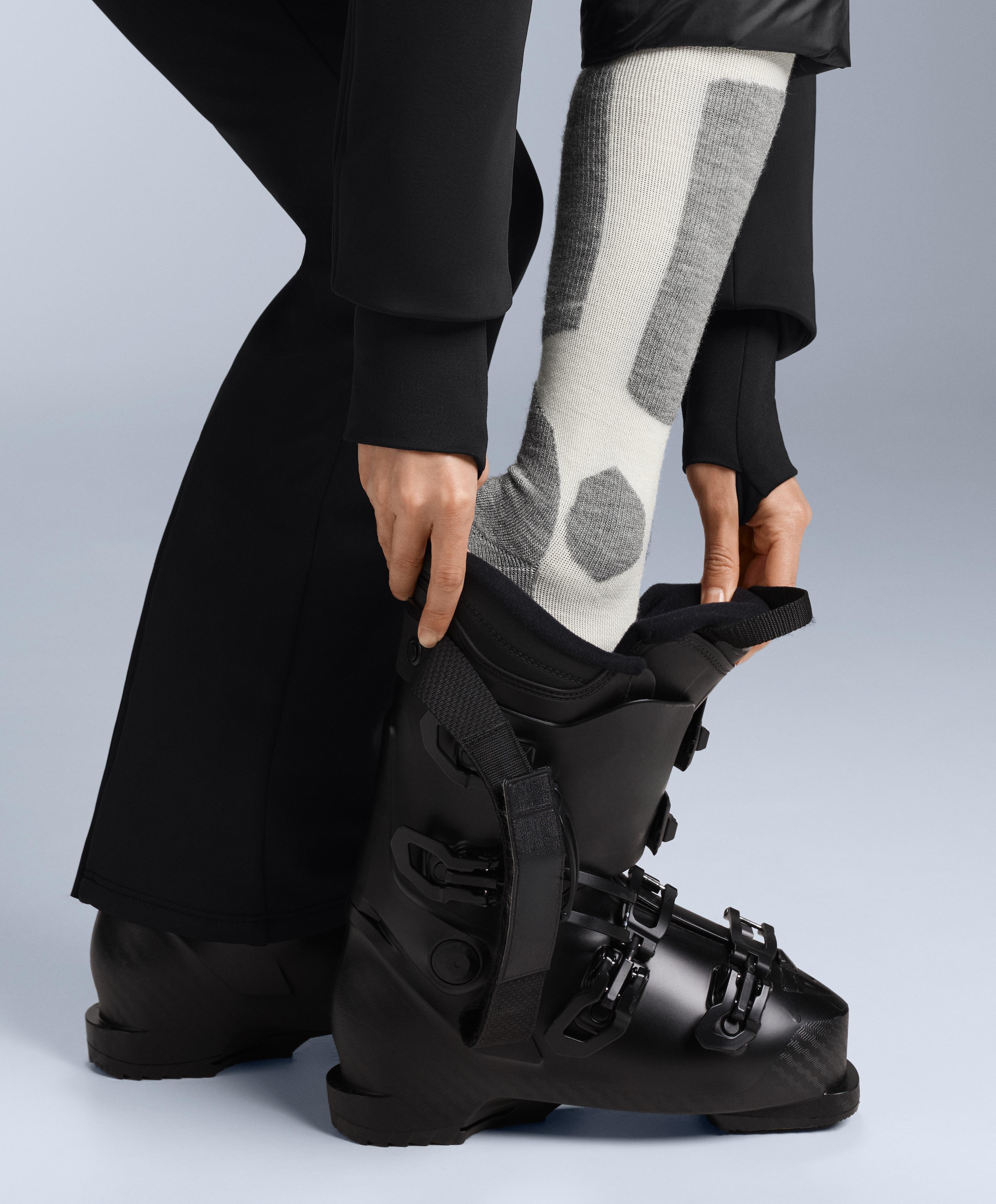 Chaussettes hautes de ski en mélange de laine WOOLMARK®