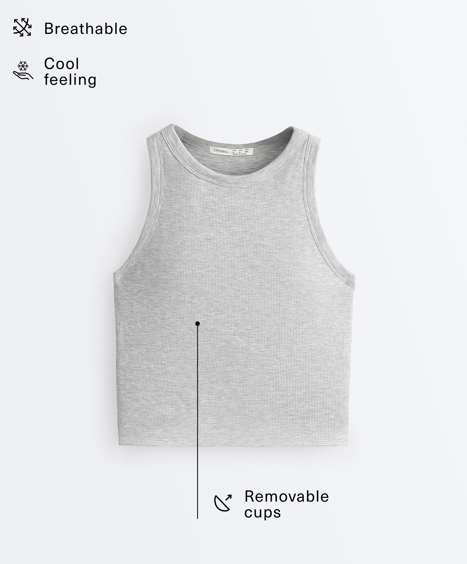 Rib modal blend long tank top Rib modal blend long tank top