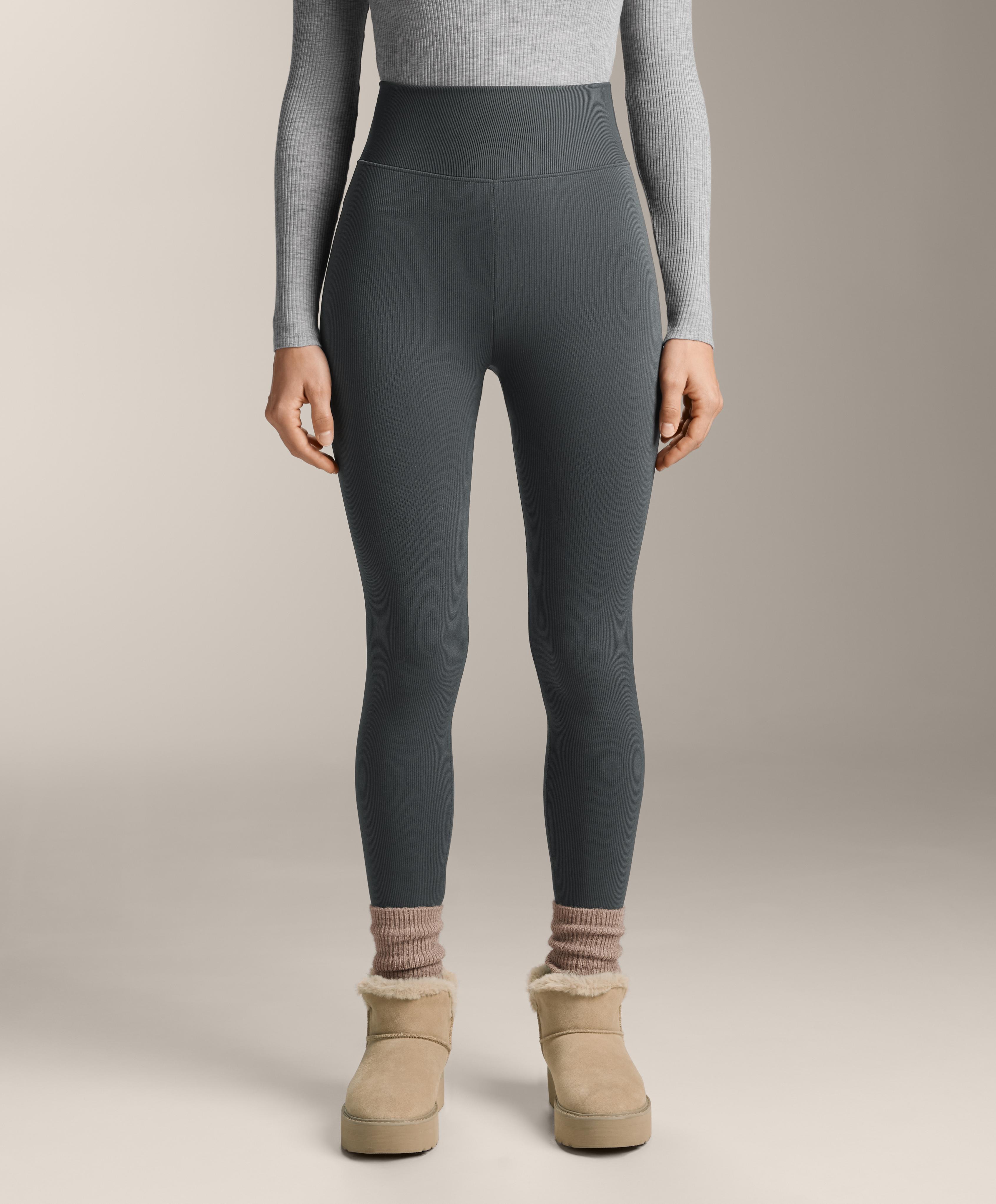 Super-high-rise seamless extra-warm rib ankle-length leggings 70 cm Super-high-rise seamless extra-warm rib ankle-length leggings 70 cm