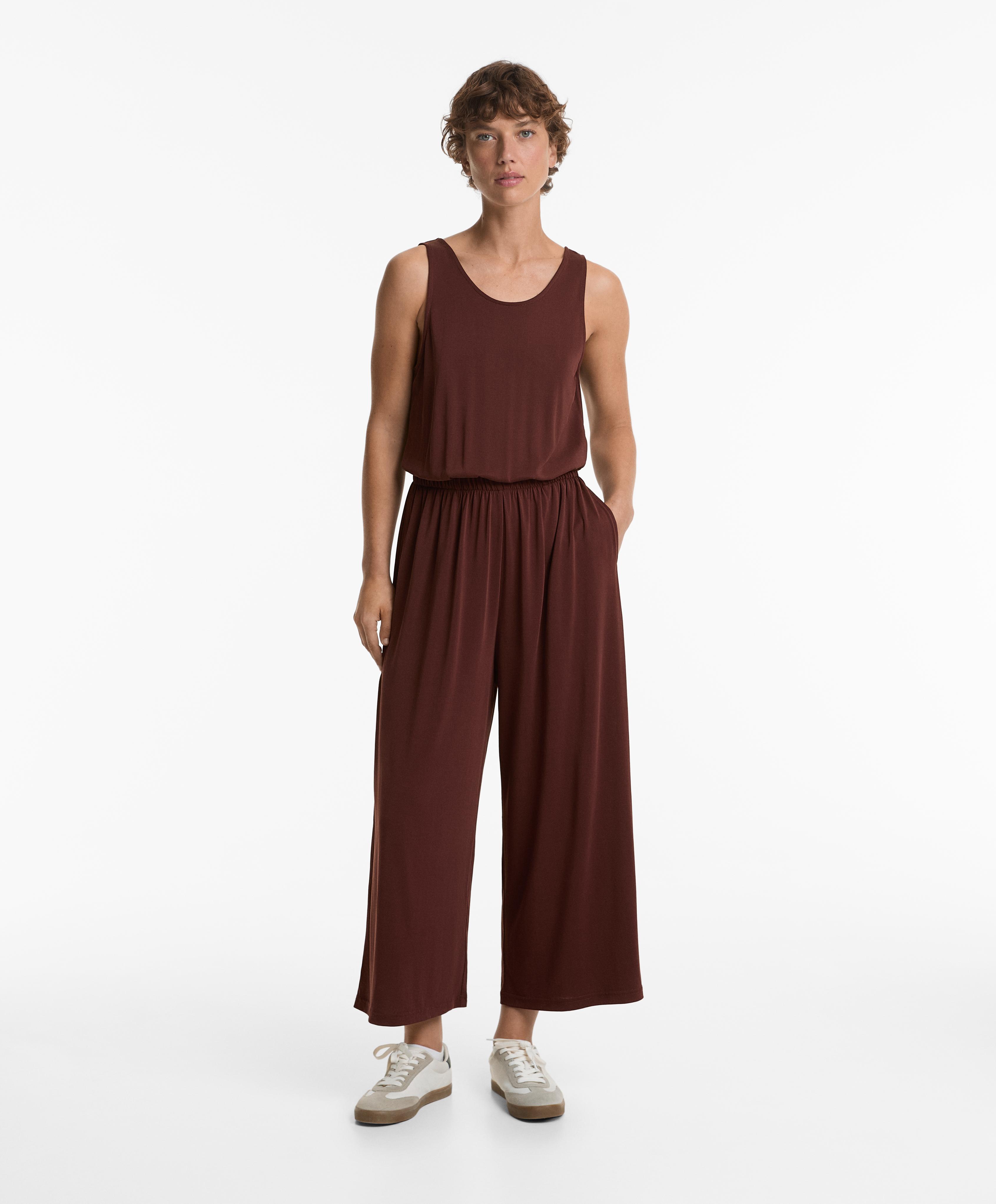 Modal crossover-back flowy midi jumpsuit - Sale Modal crossover-back flowy midi jumpsuit - Sale