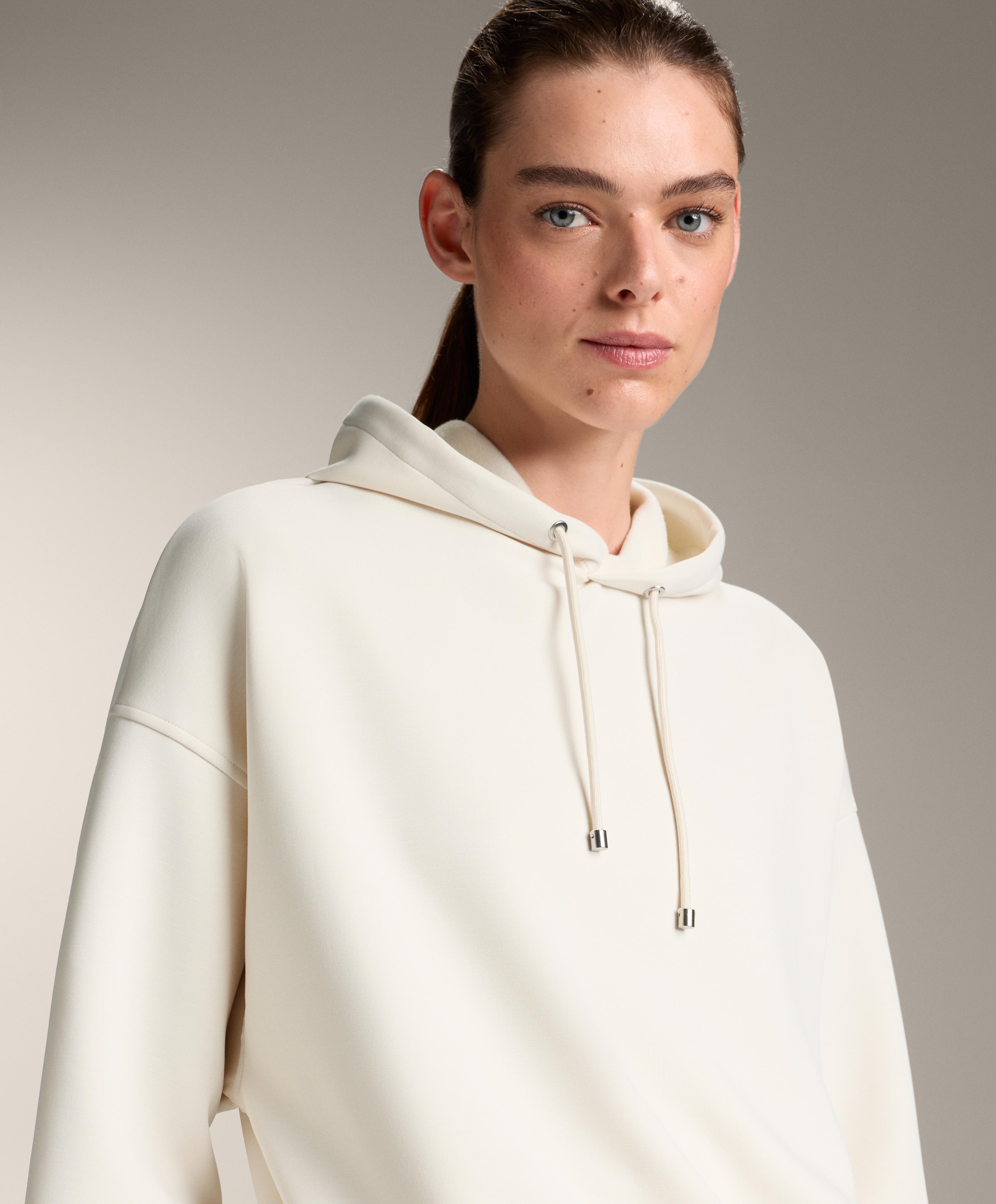 Boxy hoodie with brushed modal