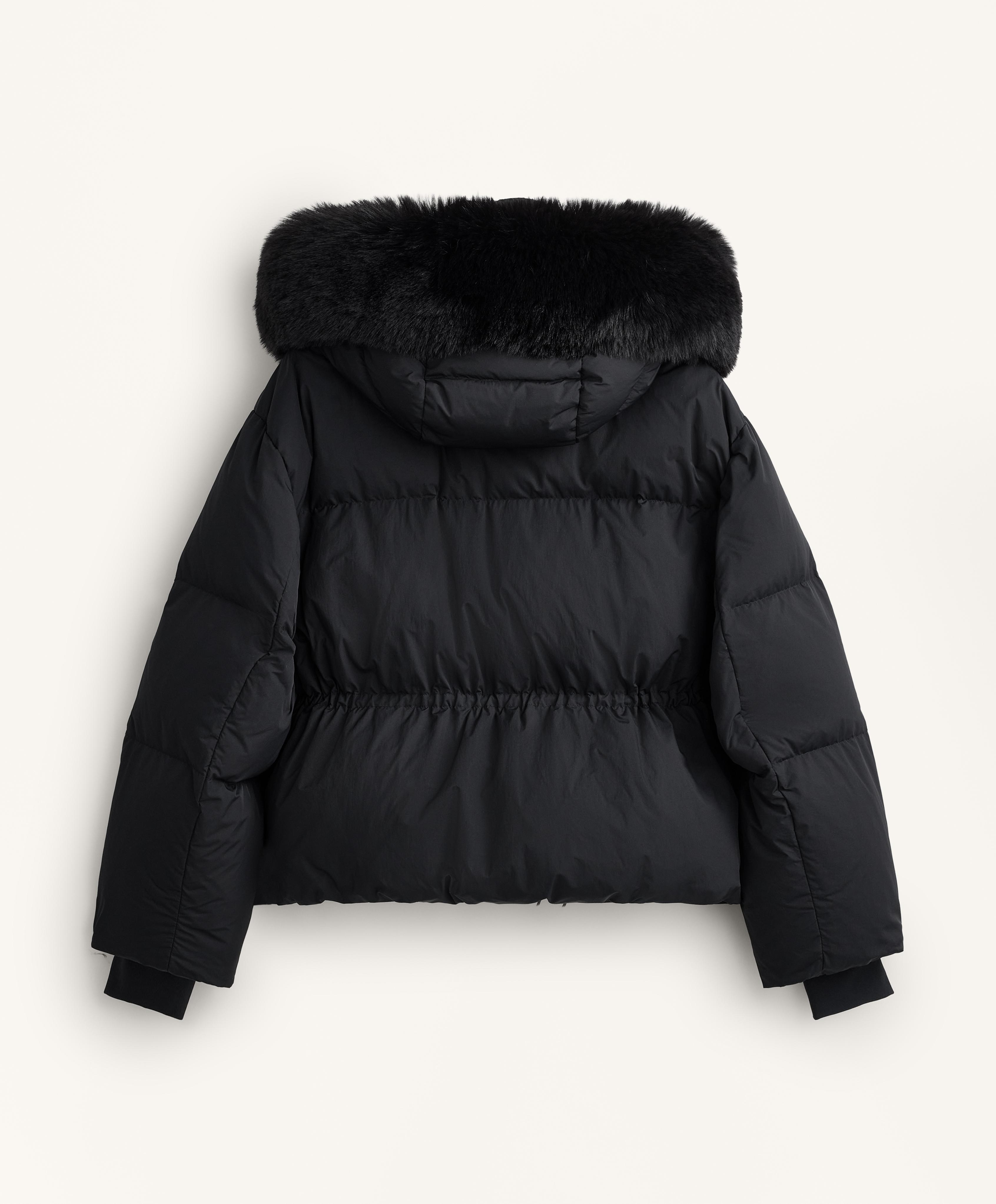 Short 100% down padded jacket — BLACK